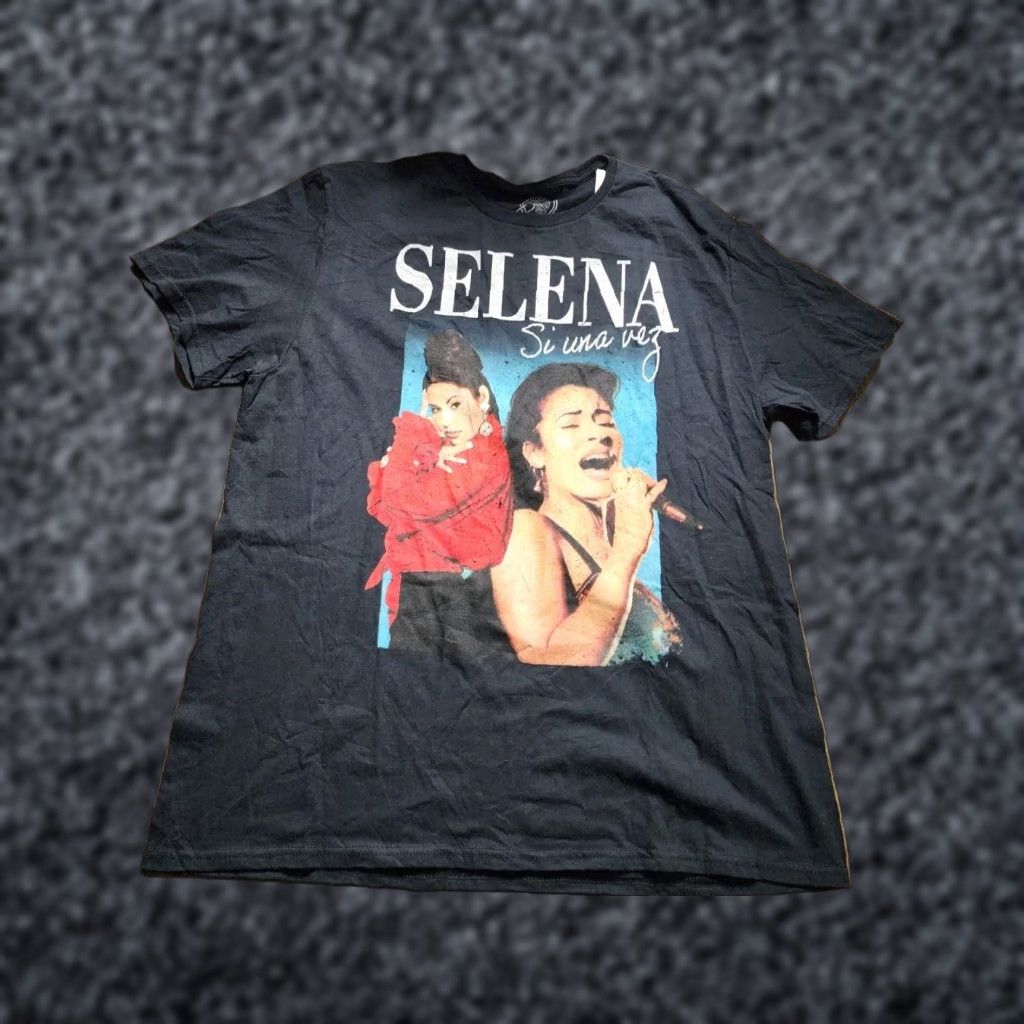 Vintage Selena Quintanilla Graphic Tee Black XL Unisex Adults Latin Music 90s Official Merchandise Size US XL / EU 56 / 4 - 1 Thumbnail