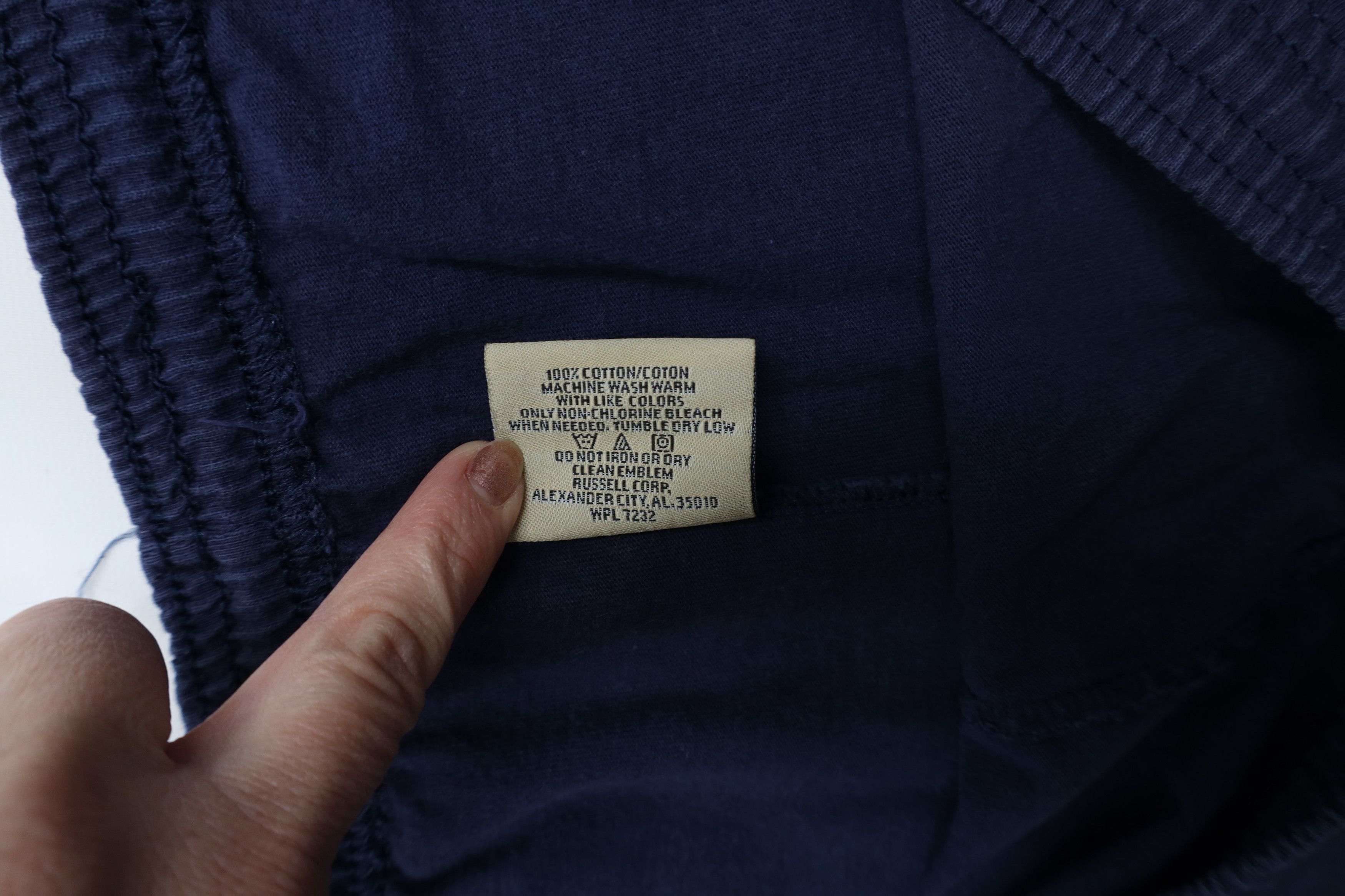 Russell Athletic × Vintage Vintage 90s Russell Athletic Above Knee Shorts Blue Cotton Size US 32 / EU 48 - 10 Thumbnail