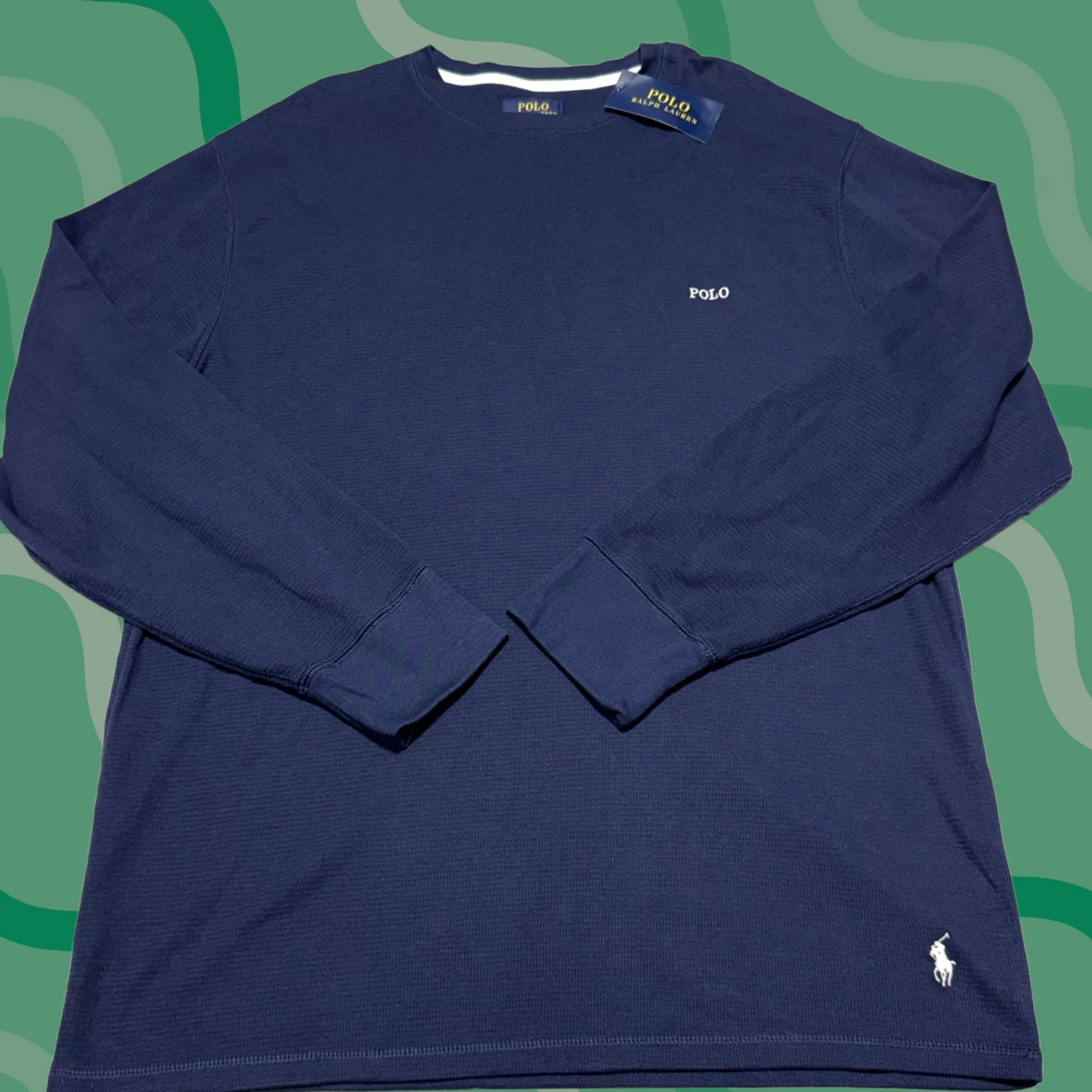 Polo Ralph Lauren Polo Ralph Lauren Shirt Men 2XL Blue Sleepwear Thermal Knit Long Sleeve Crew Neck Pajama Top Size US XXL / EU 58 / 5 - 1 Thumbnail