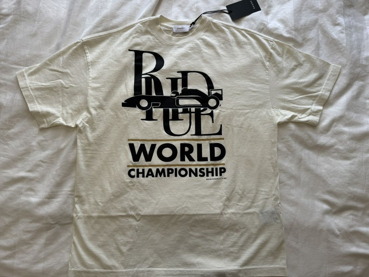 Rhude World Championship Race Car Tee | Grailed
