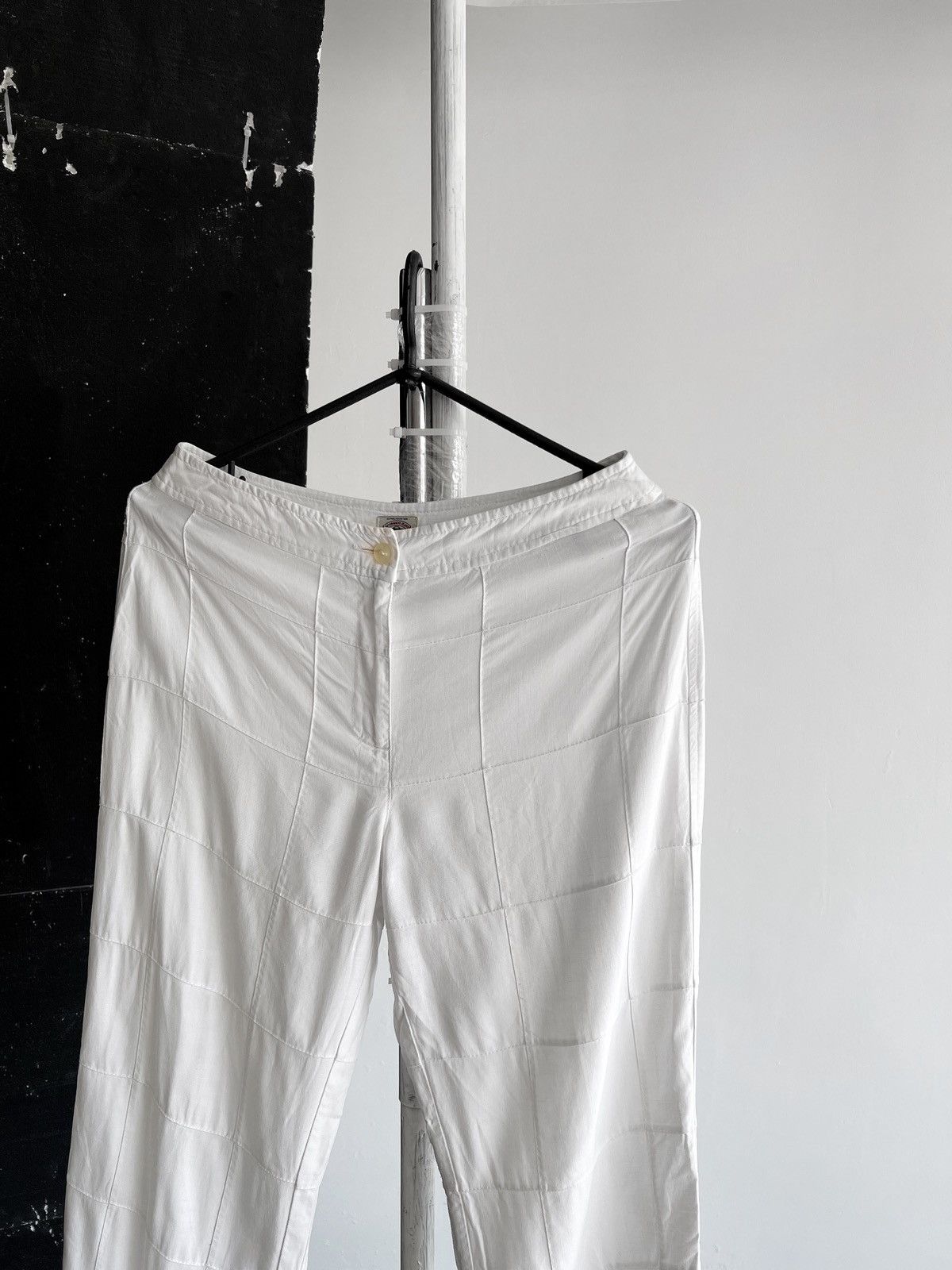 Armani × Vintage Armani Jeans Womens Vintage 90s White Viscose Linen Pants Size 27" / US 4 / IT 40 - 2 Thumbnail