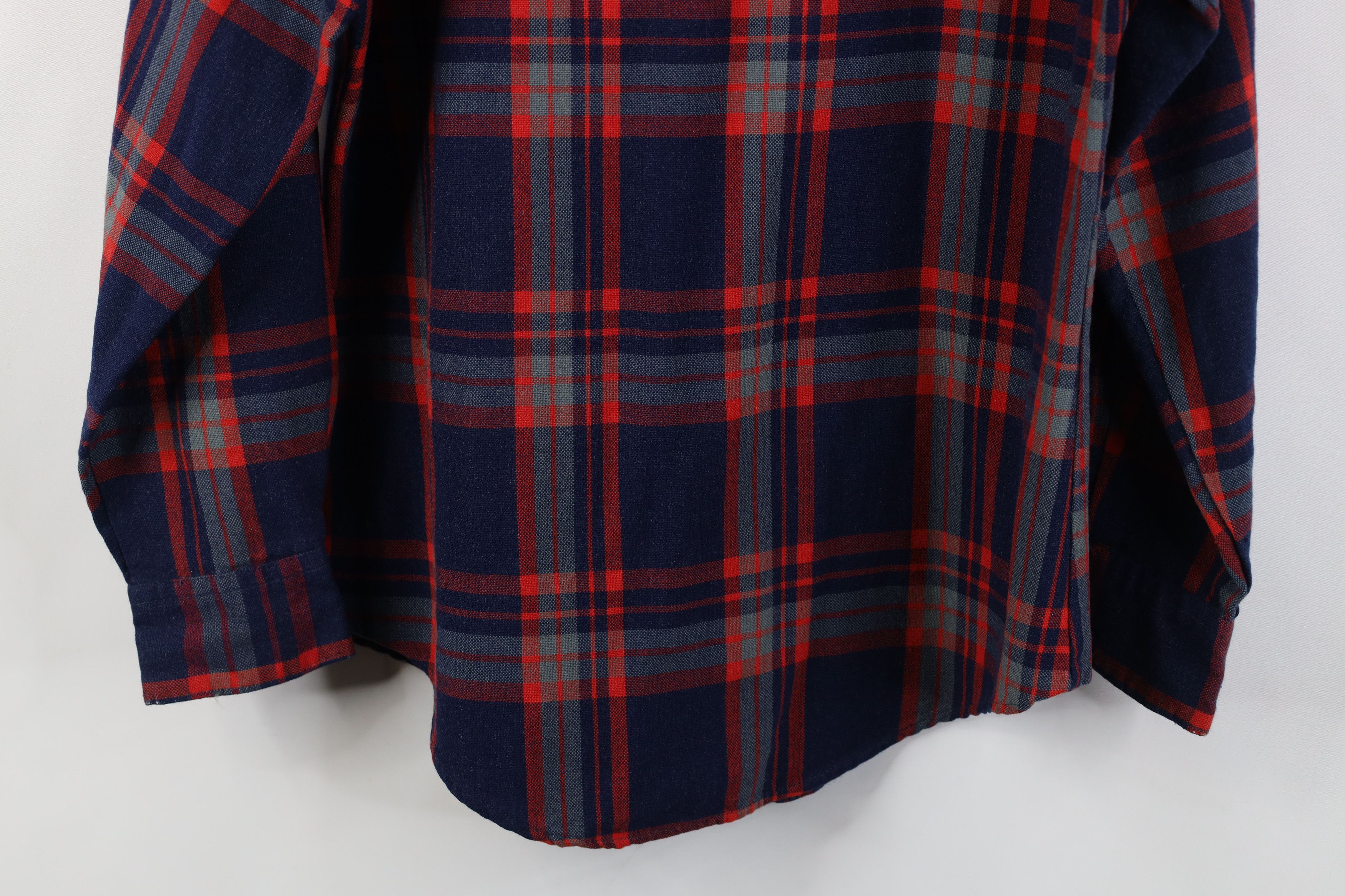 Vintage Vintage 70s Streetwear Wool Blend Knit Button Shirt Plaid Size US M / EU 48-50 / 2 - 13 Thumbnail