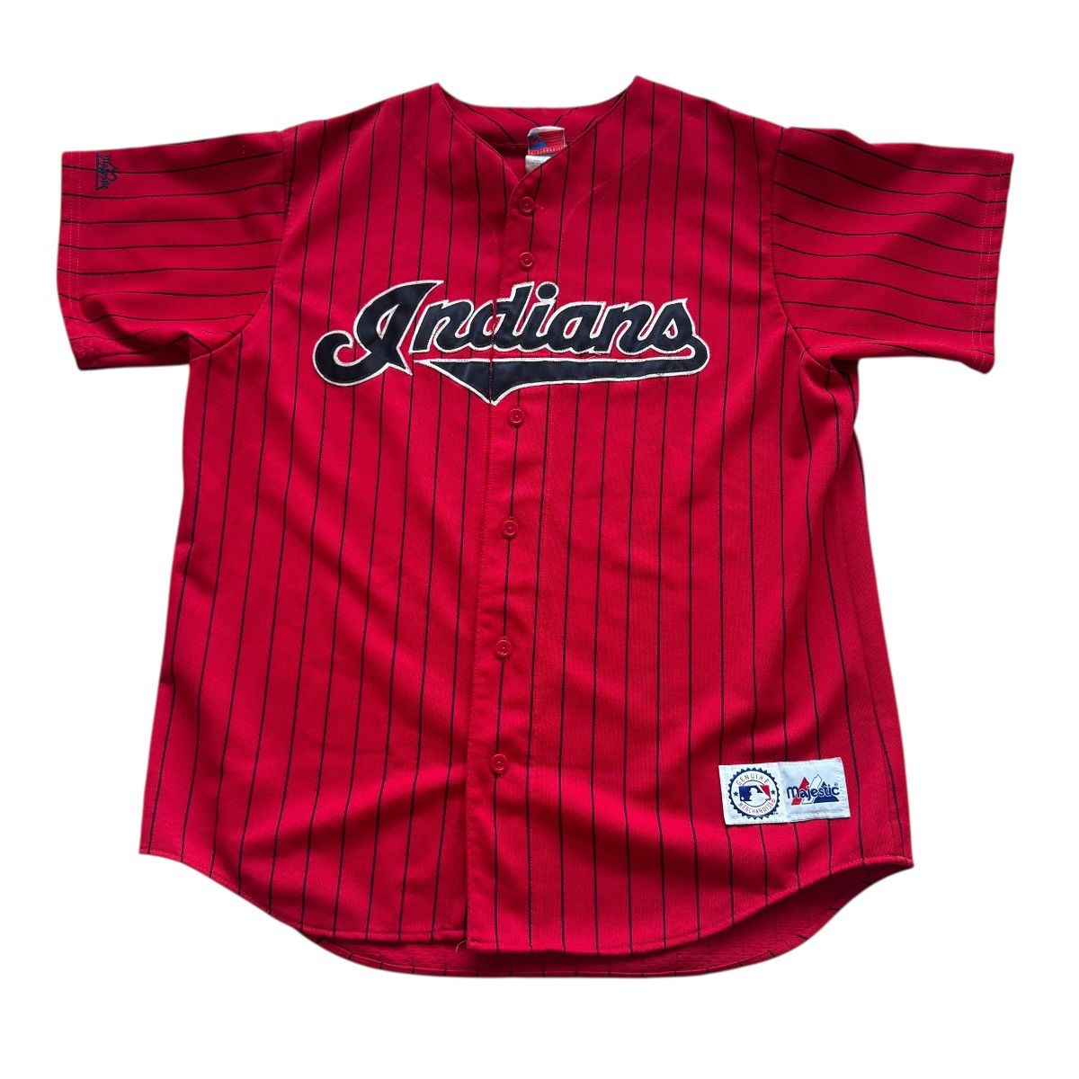 Majestic Vintage New York Yankees Majestic Pin Stripe Jersey Red
