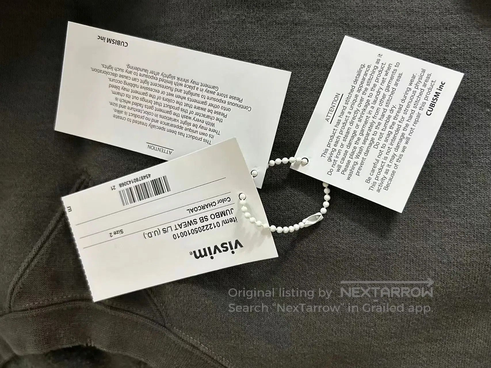 Visvim Visvim JUMBO SB SWEAT L/S (U.D.) 2022AW. Size US M / EU 48-50 / 2 - 5 Thumbnail