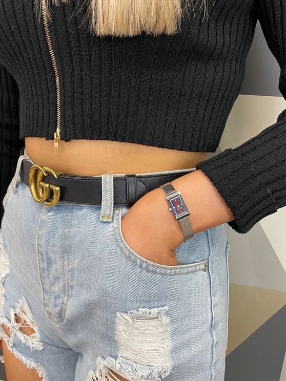 Gucci oc11z0126 Unisex Size: OS G-Frame Watch In Silver Size ONE SIZE - 7 Thumbnail