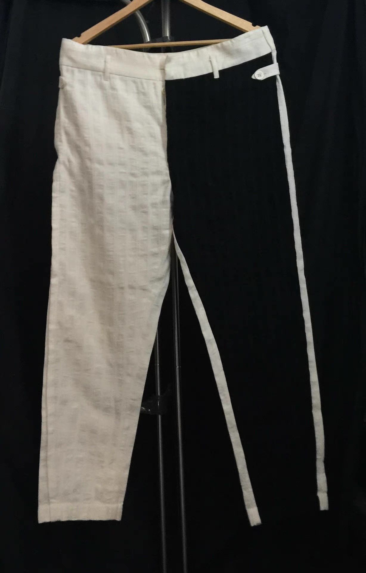 Ann Demeulemeester Ann Demeulemeester 17SS Contrast Color Linen Trousers Ｑ21 Size US 34 / EU 50 - 1 Thumbnail