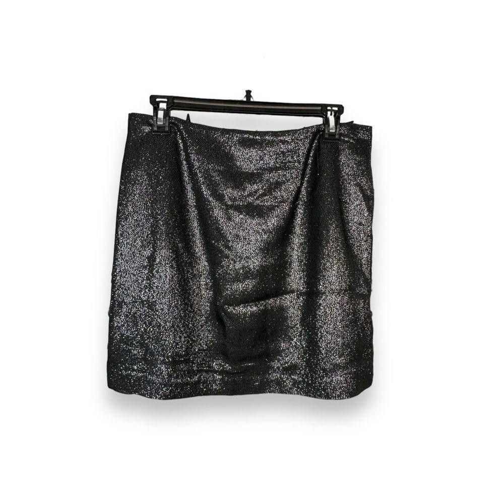Vince Vince Black and Metallic Silver Pleated Tweed Mini Skirt 6 Size 28" / US 6 / IT 42 - 2 Thumbnail