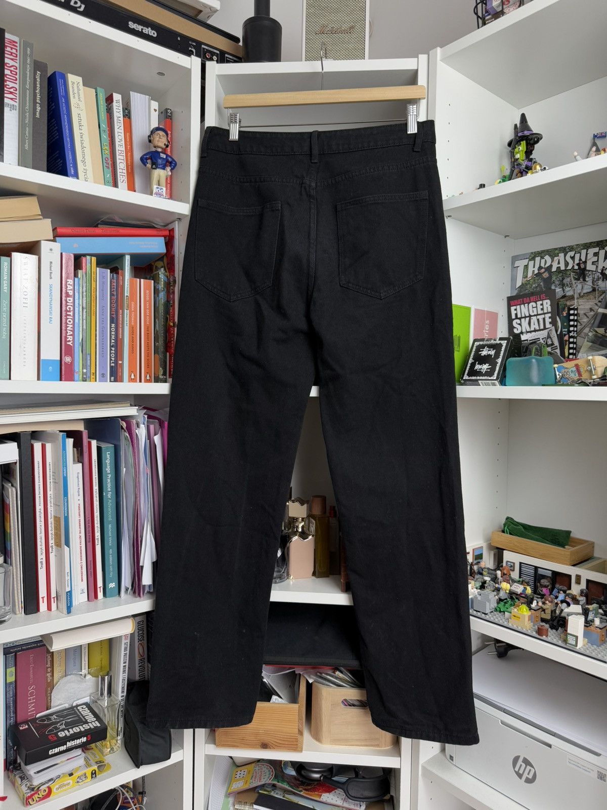 Other Revenge style big logo embroidered black denim pants 30 rare Size US 30 / EU 46 - 2 Thumbnail
