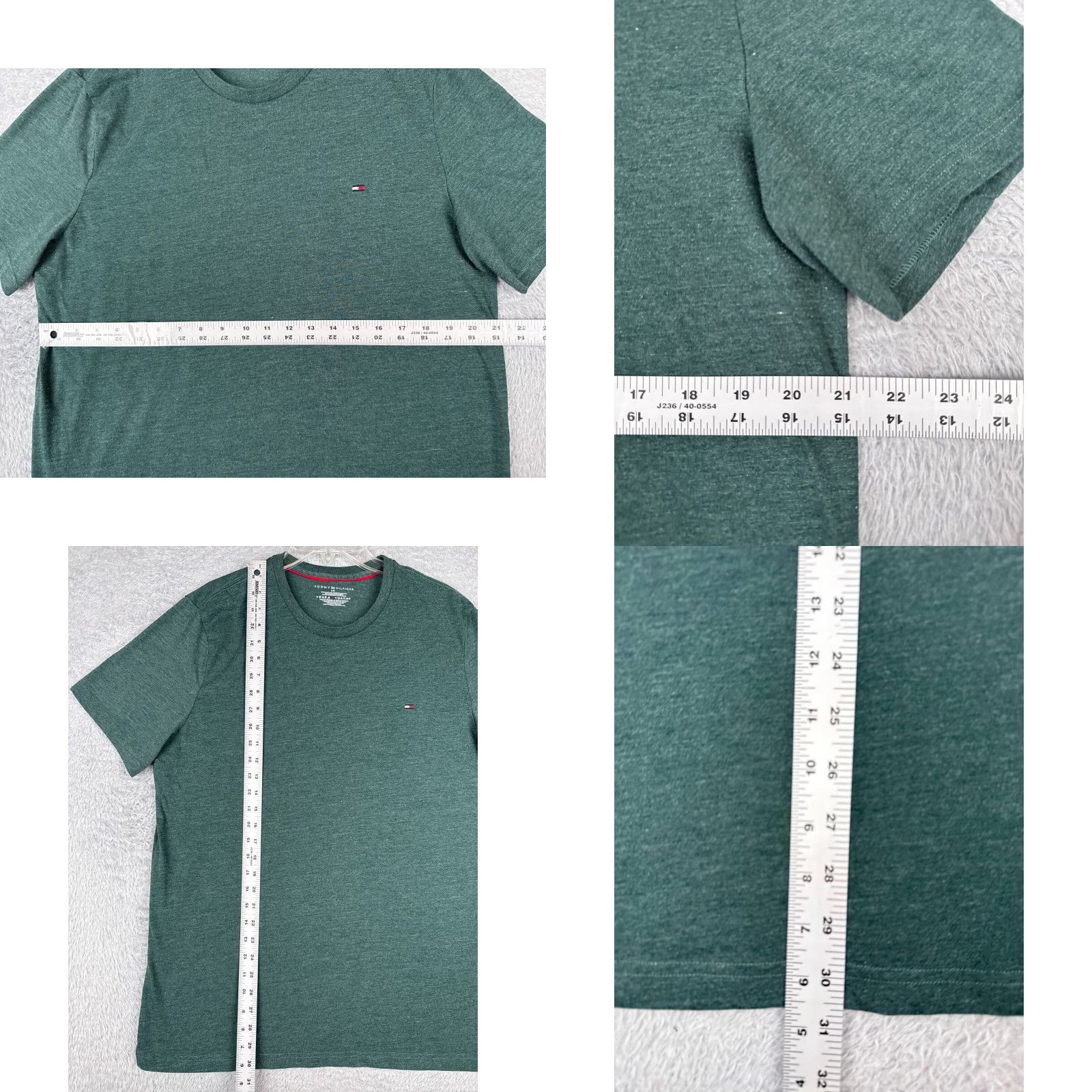 Tommy Hilfiger Tommy Hilfiger Shirt Adult Large Green Short Sleeve Crew Neck Cotton Blend Logo Size US L / EU 52-54 / 3 - 8 Thumbnail