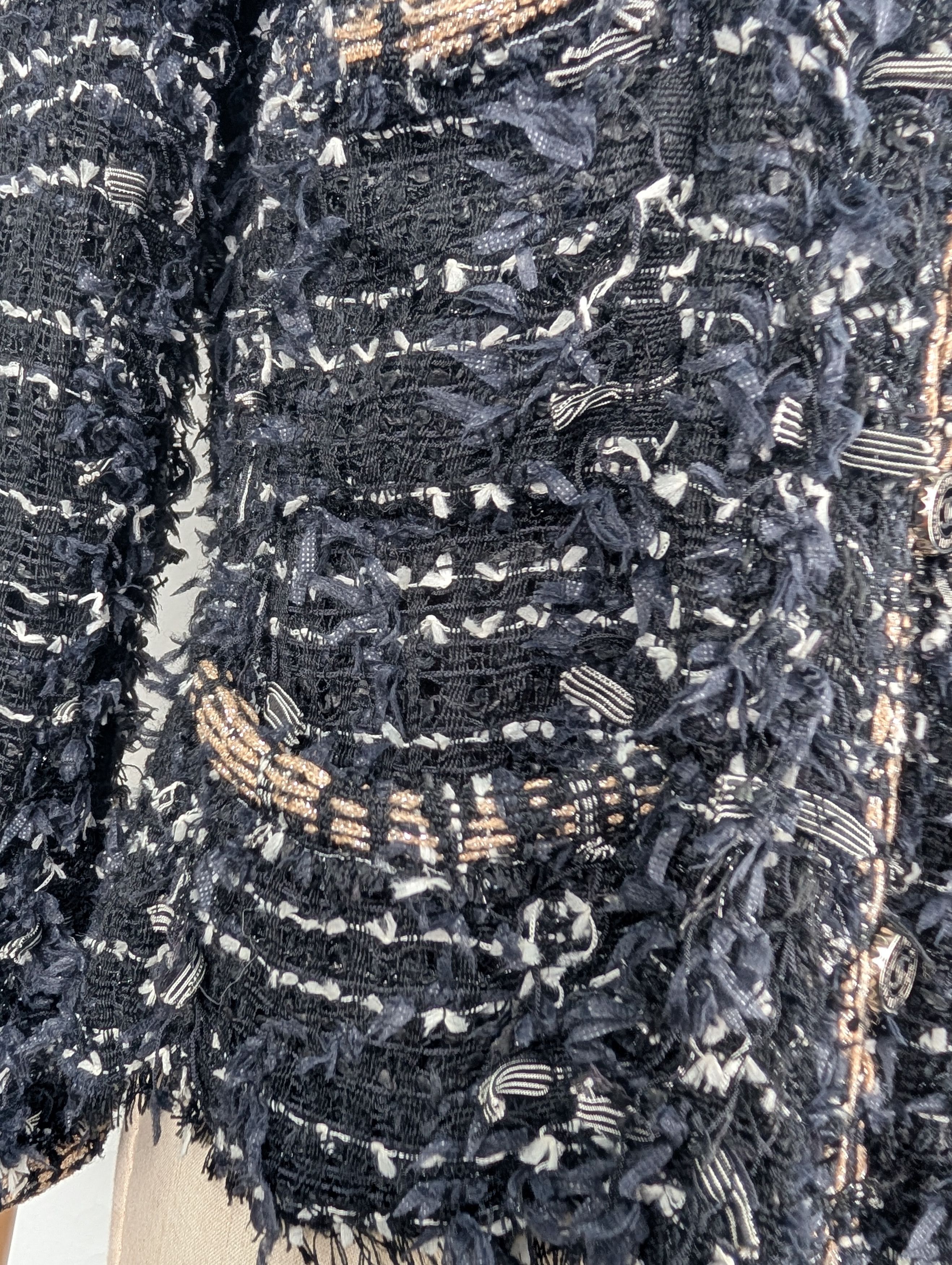 Chanel Black Tweed Jacket With Enamelled "CC" Bottlecap Buttons Size S / US 4 / IT 40 - 4 Thumbnail
