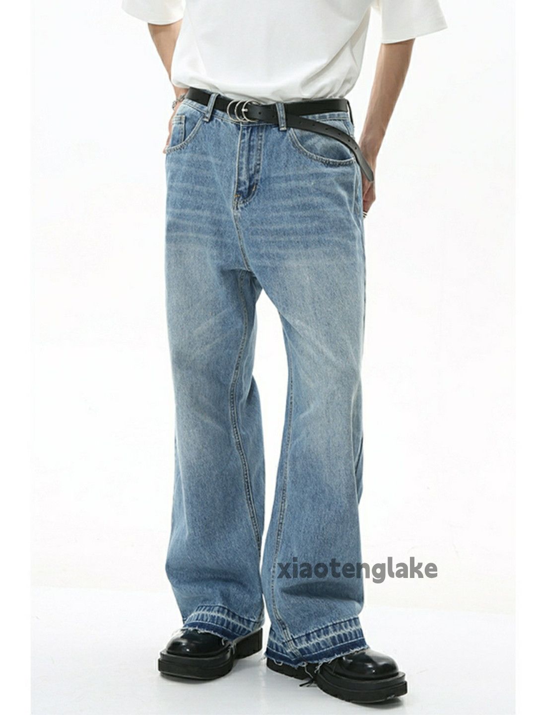 Jean × Vintage washed faded cleanfit yuppie loose baggy jeans Size US 32 / EU 48 - 5 Thumbnail