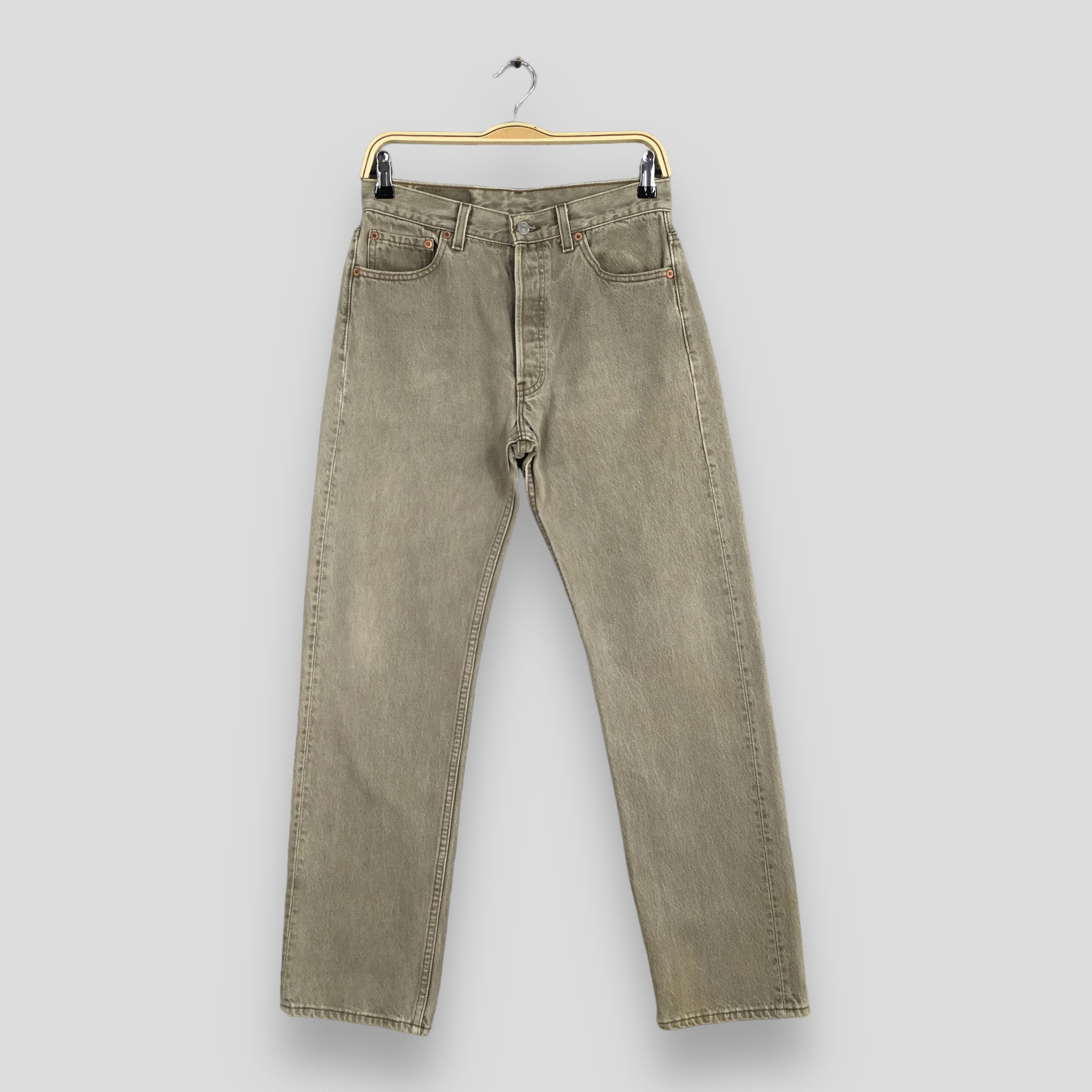 Levi's Size 28x28.5 Vintage 90s Levi's 501 Faded Gray Jeans S724 Size US 28 / EU 44 - 1 Thumbnail