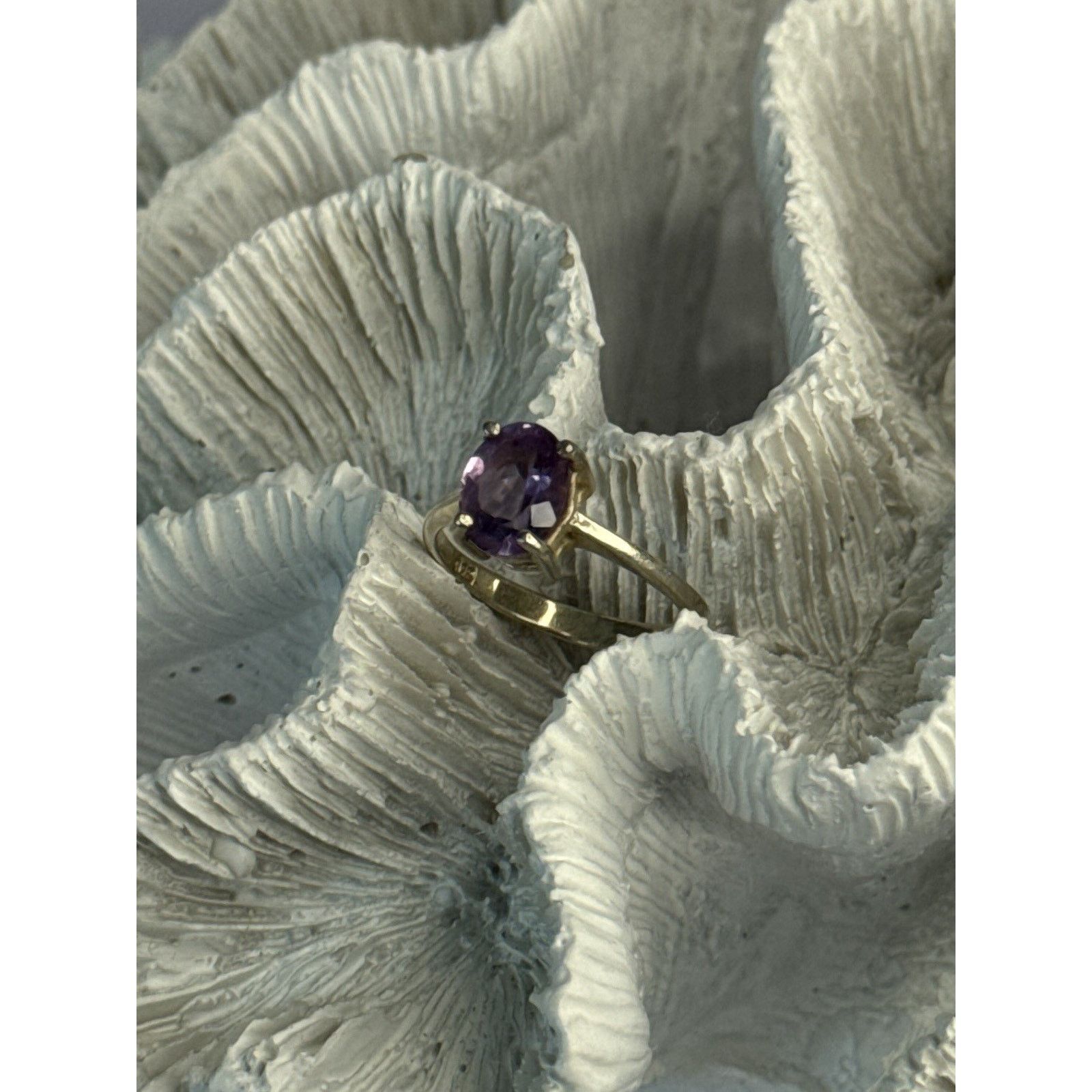 Jewelry 925 STERLING SILVER AMETHYST RING SIZE 6.5 Size ONE SIZE - 4 Thumbnail