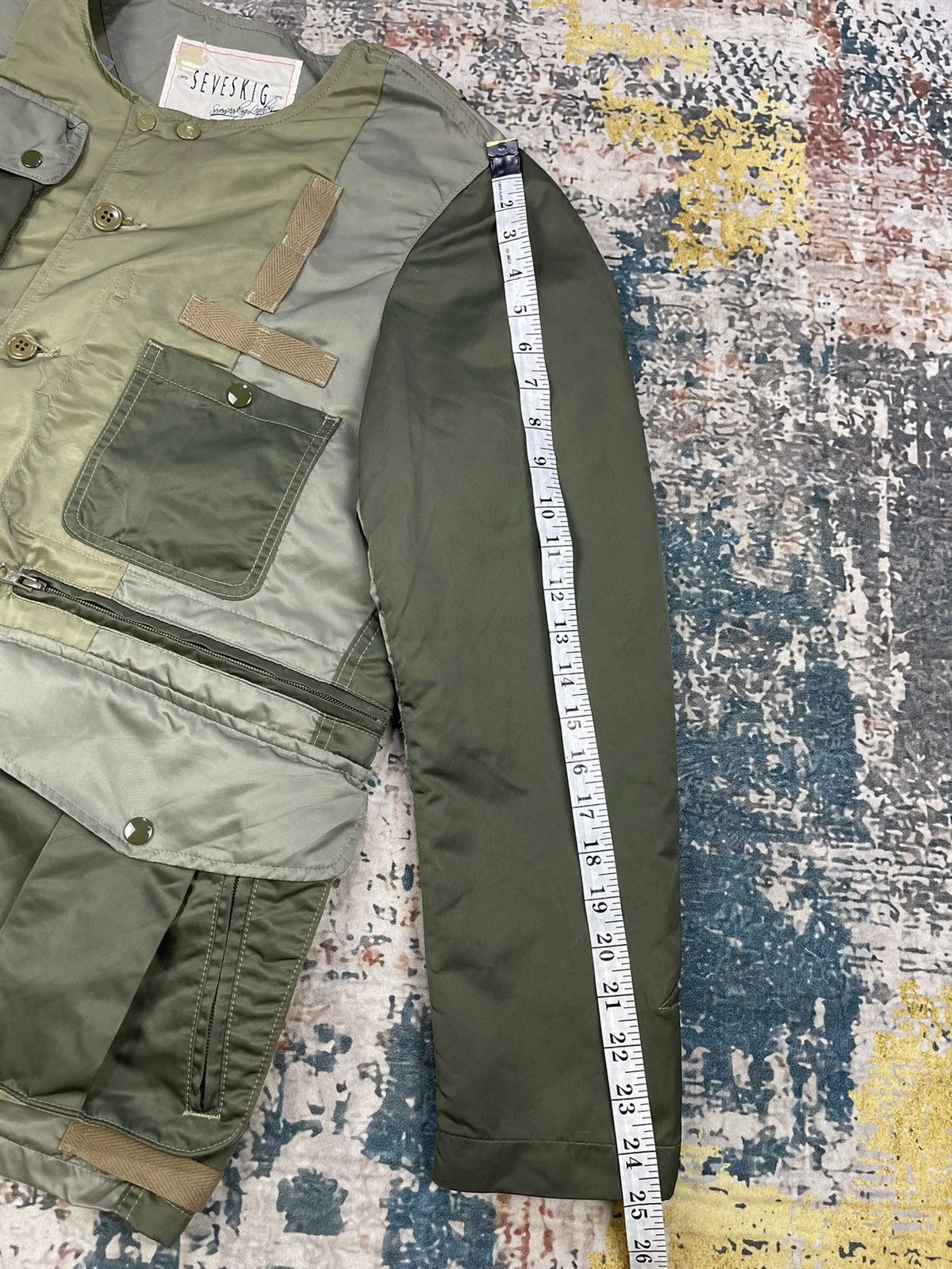 Vintage SEVESKIG Upcycle Rebear Military Jackets Size US M / EU 48-50 / 2 - 20 Thumbnail
