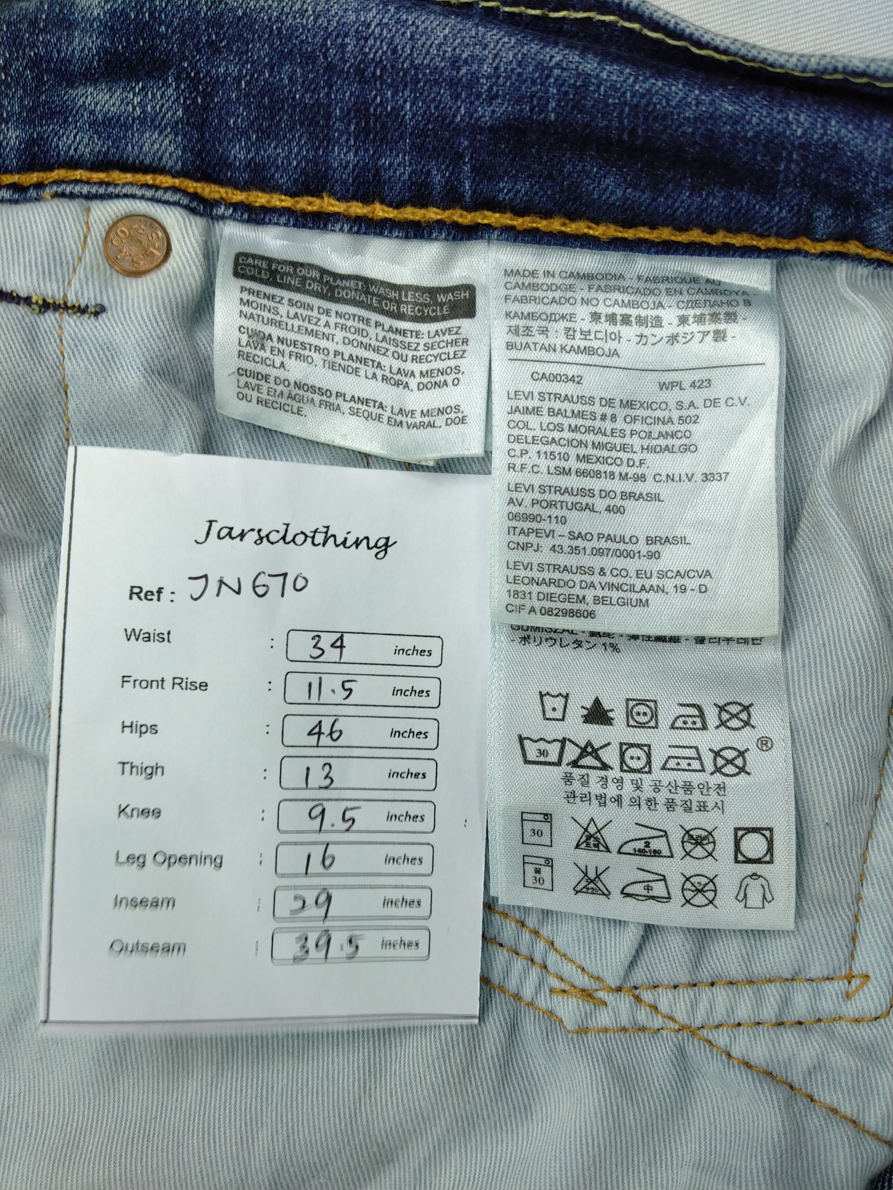 Levi's Vintage Levi's 505 Faded Blue Denim 34 x 29 -JN670 Size US 34 / EU 50 - 8 Thumbnail
