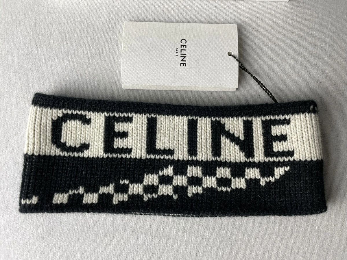 Celine × Hedi Slimane FW21 JAPAN ONLY - Headband hat checkered logo Pop Up Only Size ONE SIZE - 7 Thumbnail