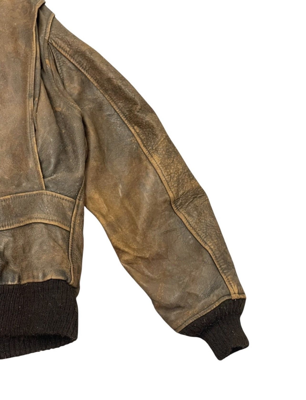 Avirex Vtg 80s Avirex USA Typ G2 Raider Leather Jacket Macgyver 2🟦 Size US L / EU 52-54 / 3 - 15 Thumbnail