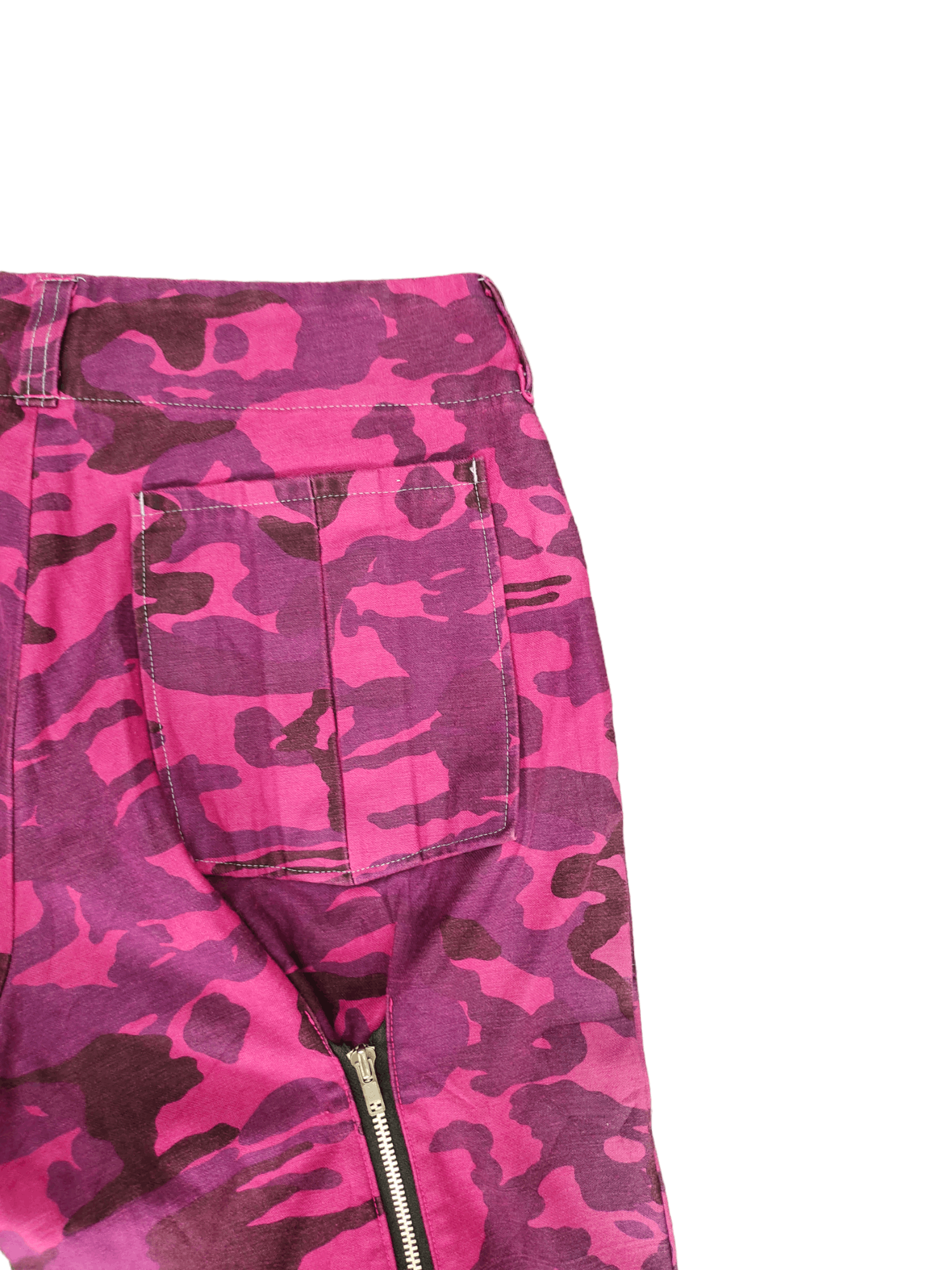 If Six Was Nine Japanese Brand 1409 Bondage Zipper Camo Fatigue Cropped Size US 29 - 15 Thumbnail