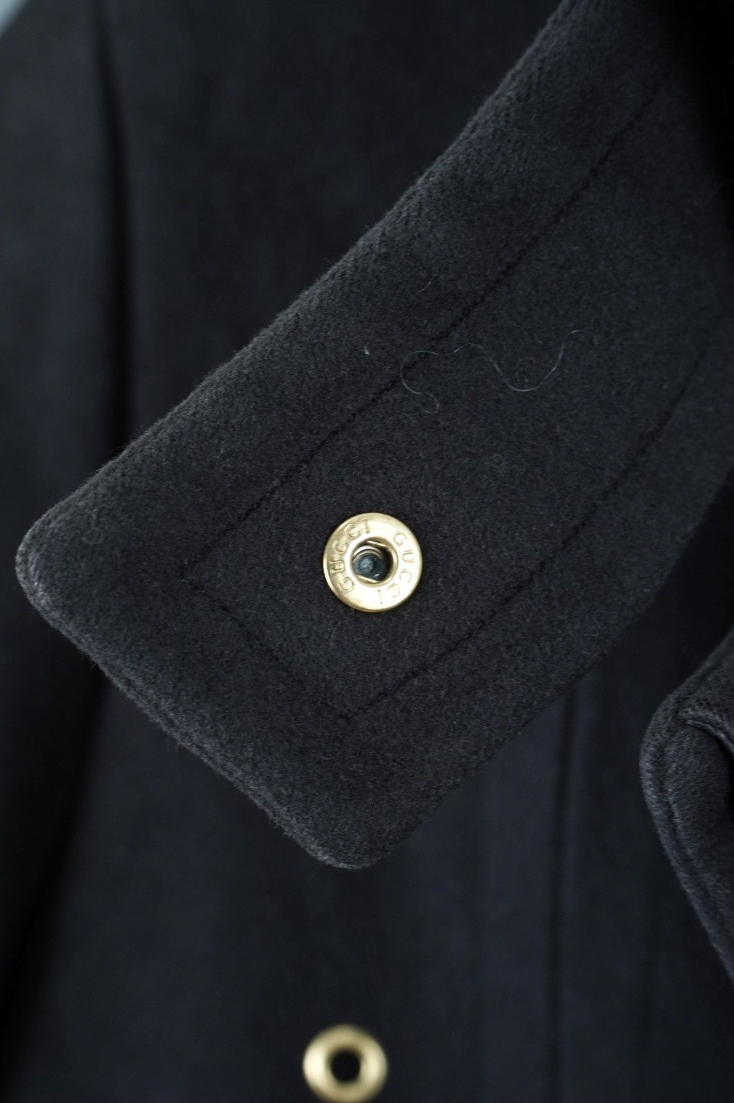 Gucci × Tom Ford Gucci - Tom ford - Archive AW03 Stand Collar Wing Wool Coat Size S / US 4 / IT 40 - 17 Thumbnail