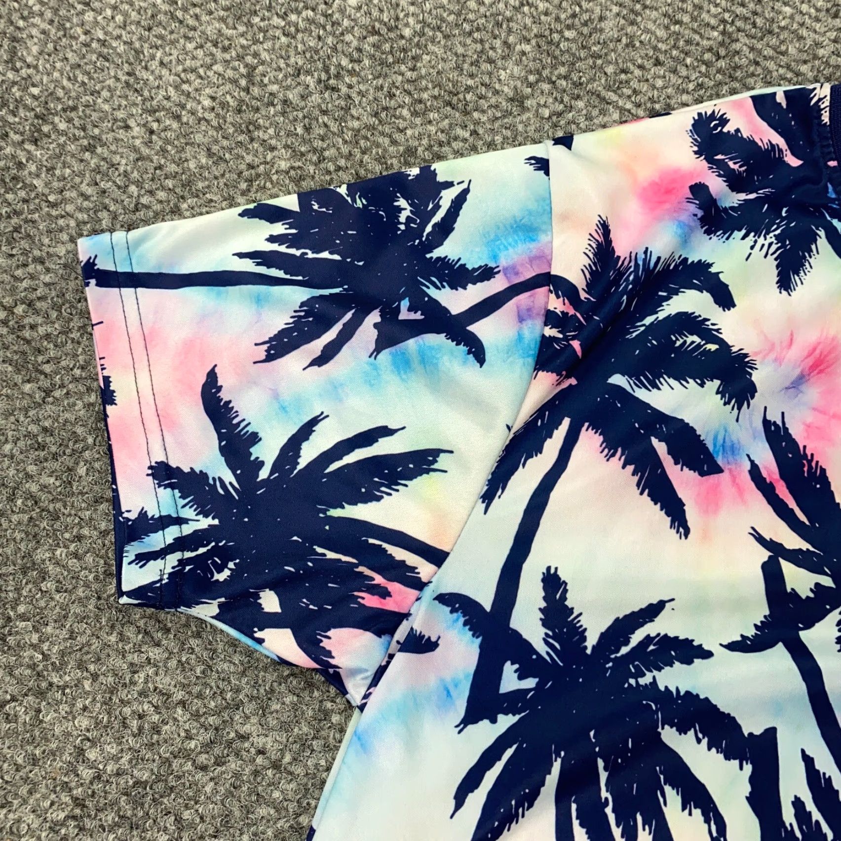 Vintage Good Vibes Shirt Mens L Blue Short Sleeve Crew Neck Beach Palm Trees T-Shirt 90s? (No 90s) Size US L / EU 52-54 / 3 - 3 Thumbnail