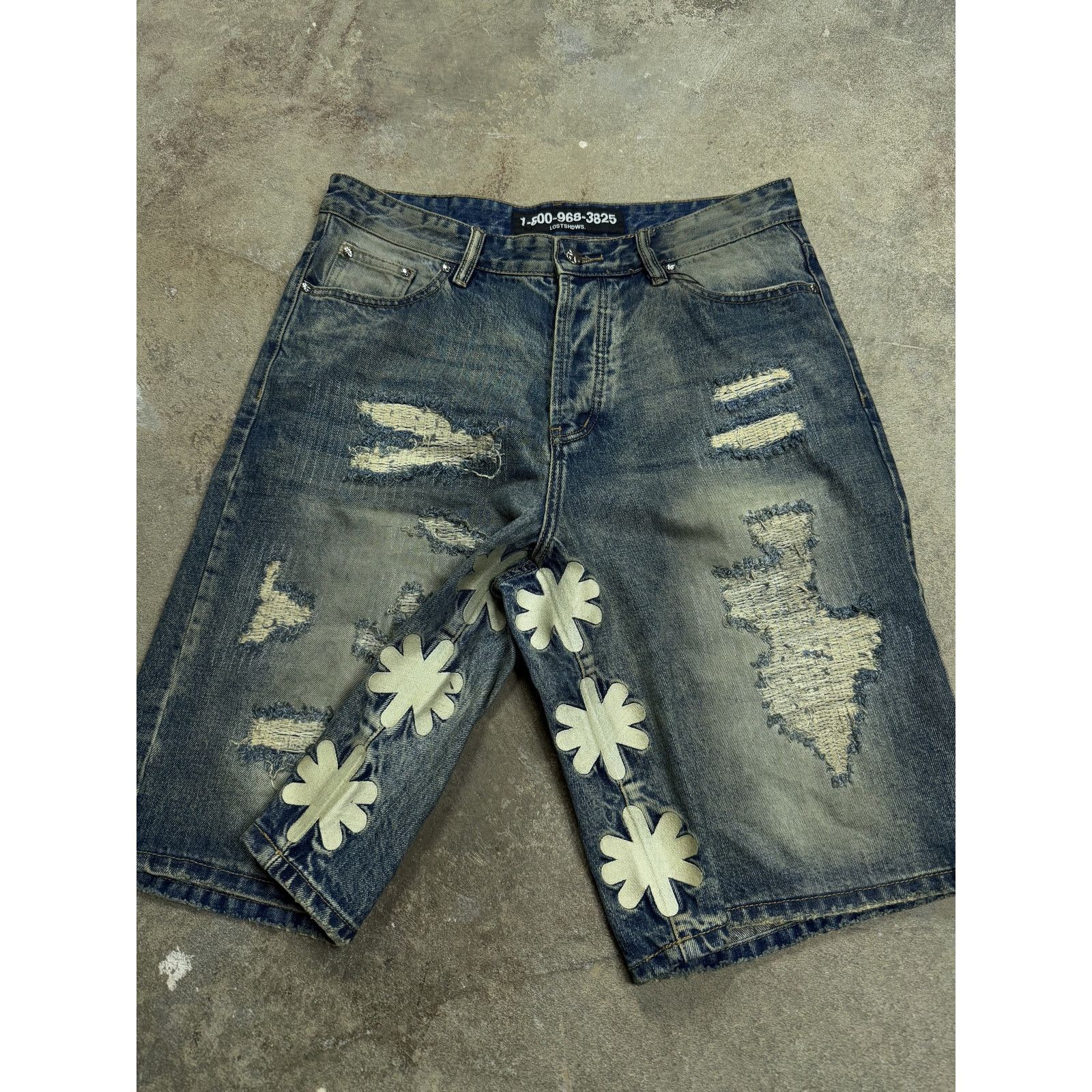 Lost Shdws Jorts Darkwash Used 34