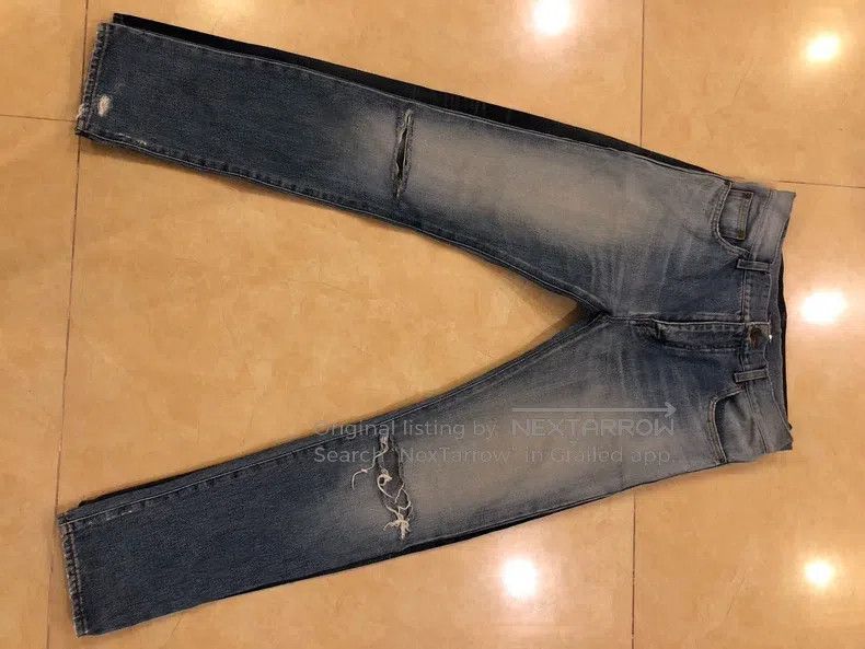 Saint Laurent Paris Saint Laurent Paris Classic Extinct Single Knee Cut-Out Wa Size US 30 / EU 46 - 4 Thumbnail