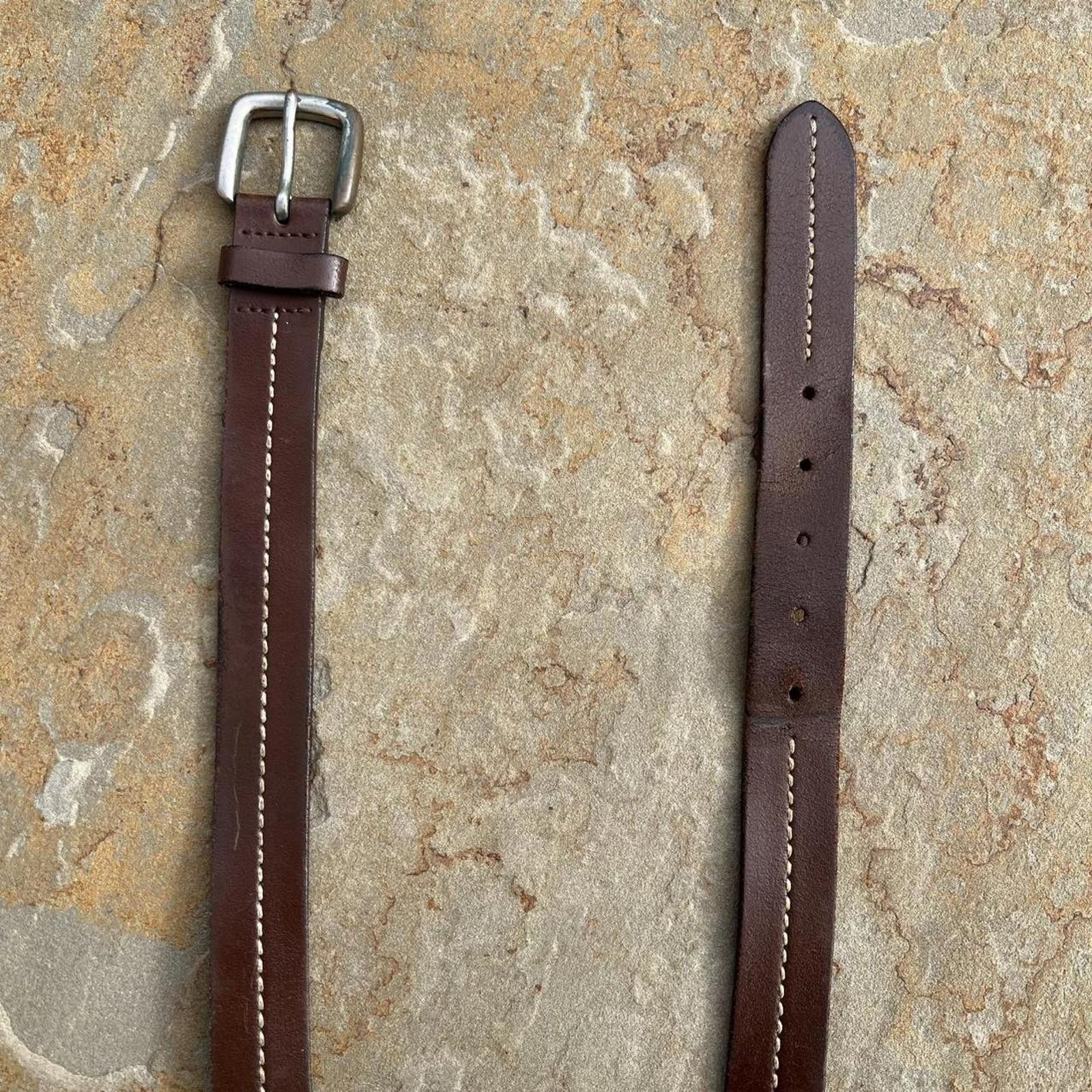 Banana Republic Y2K 2010 Dark Brown Italian Leather Belt Made in Italy Size ONE SIZE - 2 Thumbnail