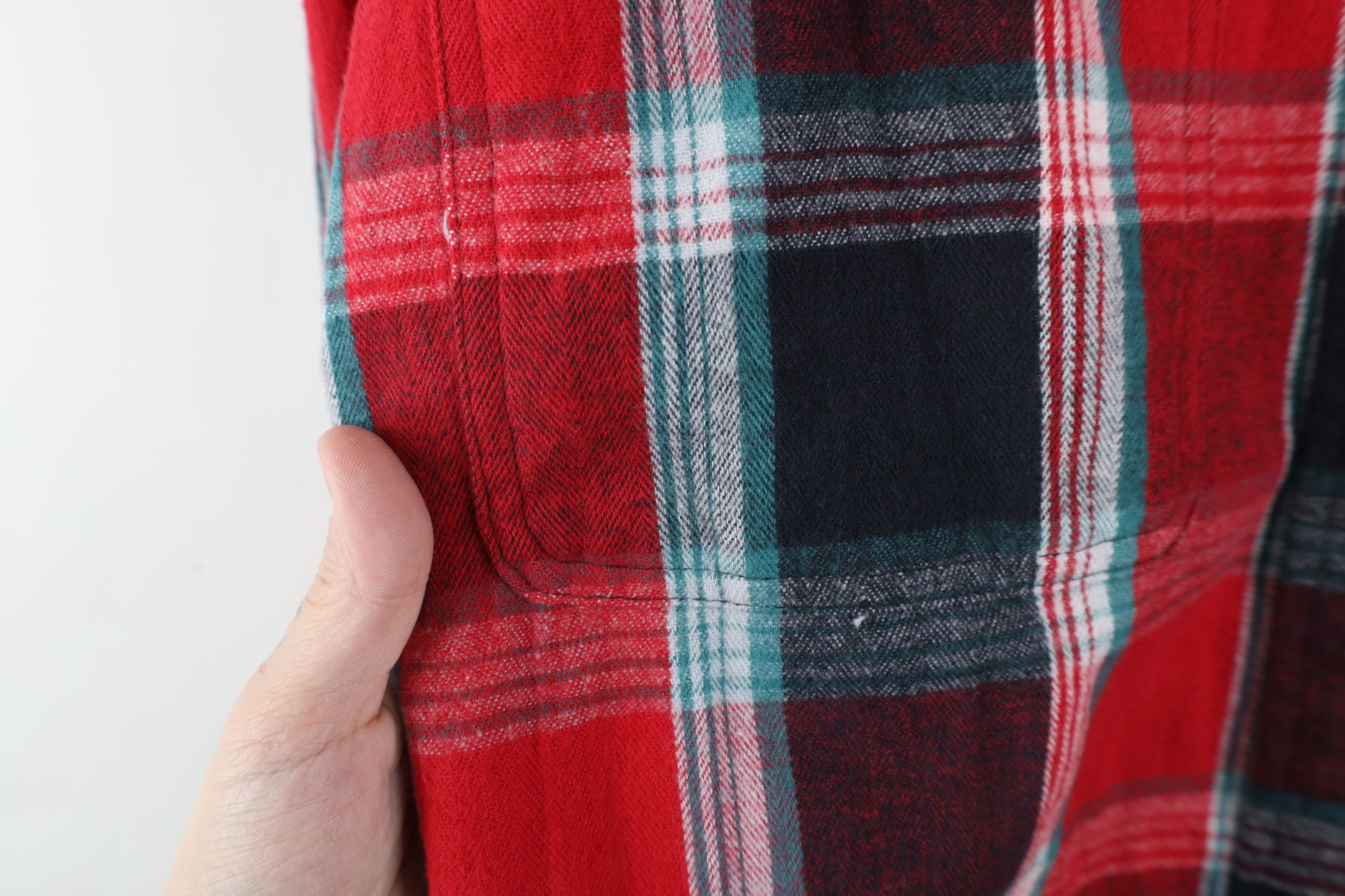 Vintage Vintage 90s Streetwear Heavyweight Button Shirt Plaid Size US S / EU 44-46 / 1 - 10 Thumbnail
