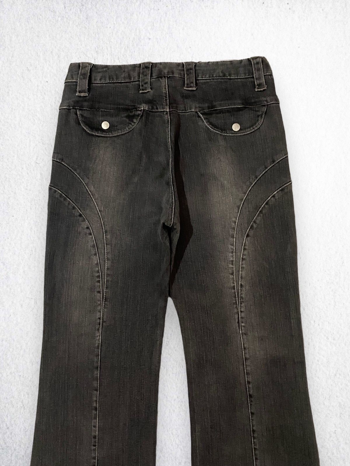 20471120 Vintage Japan Nuovo Pintuck Creased Flare Jeans Size US 30 / EU 46 - 9 Thumbnail