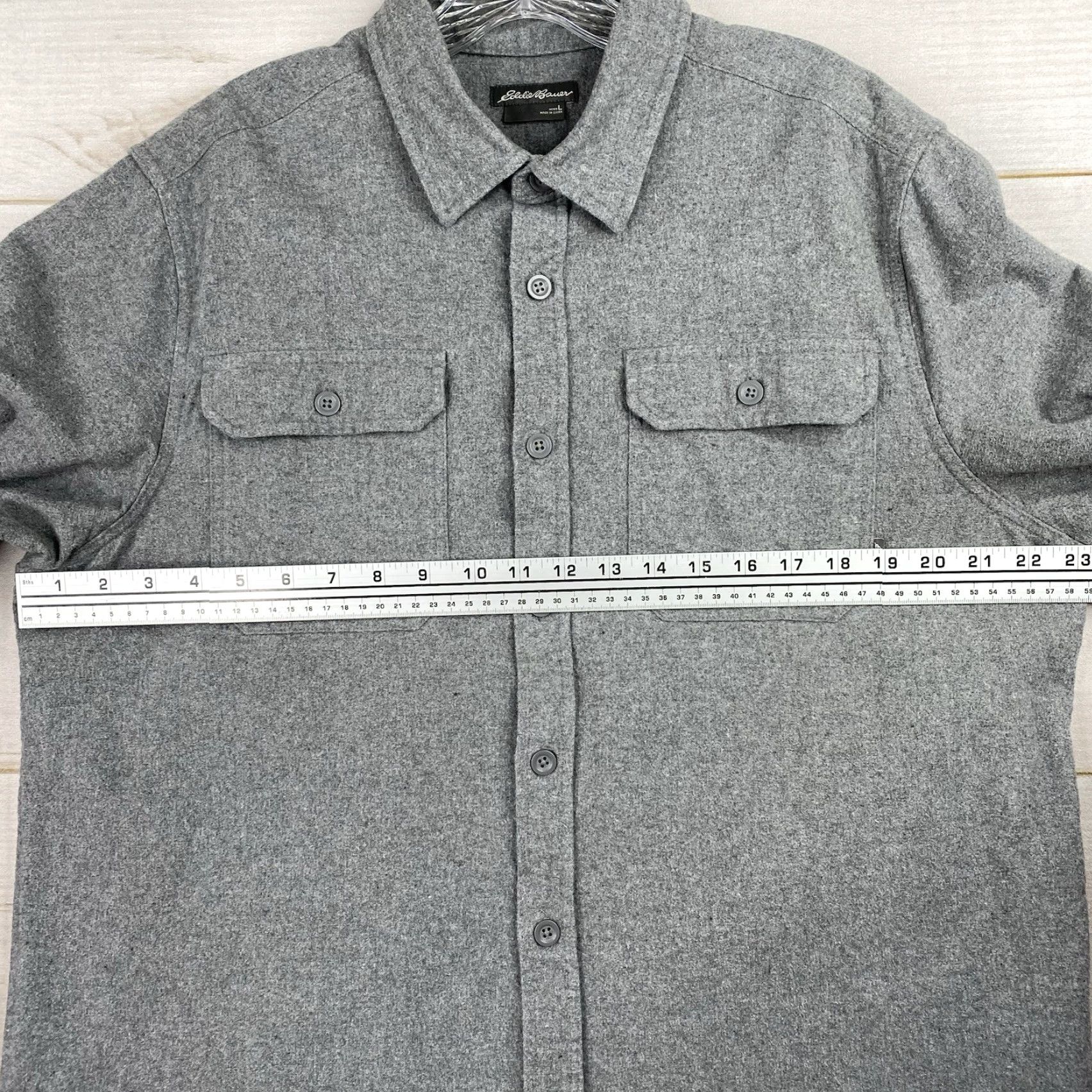 Eddie Bauer Eddie Bauer Flannel Shirt Mens L Gray Pocket Button Up Long Sleeve Thick Heavy Size US L / EU 52-54 / 3 - 6 Thumbnail