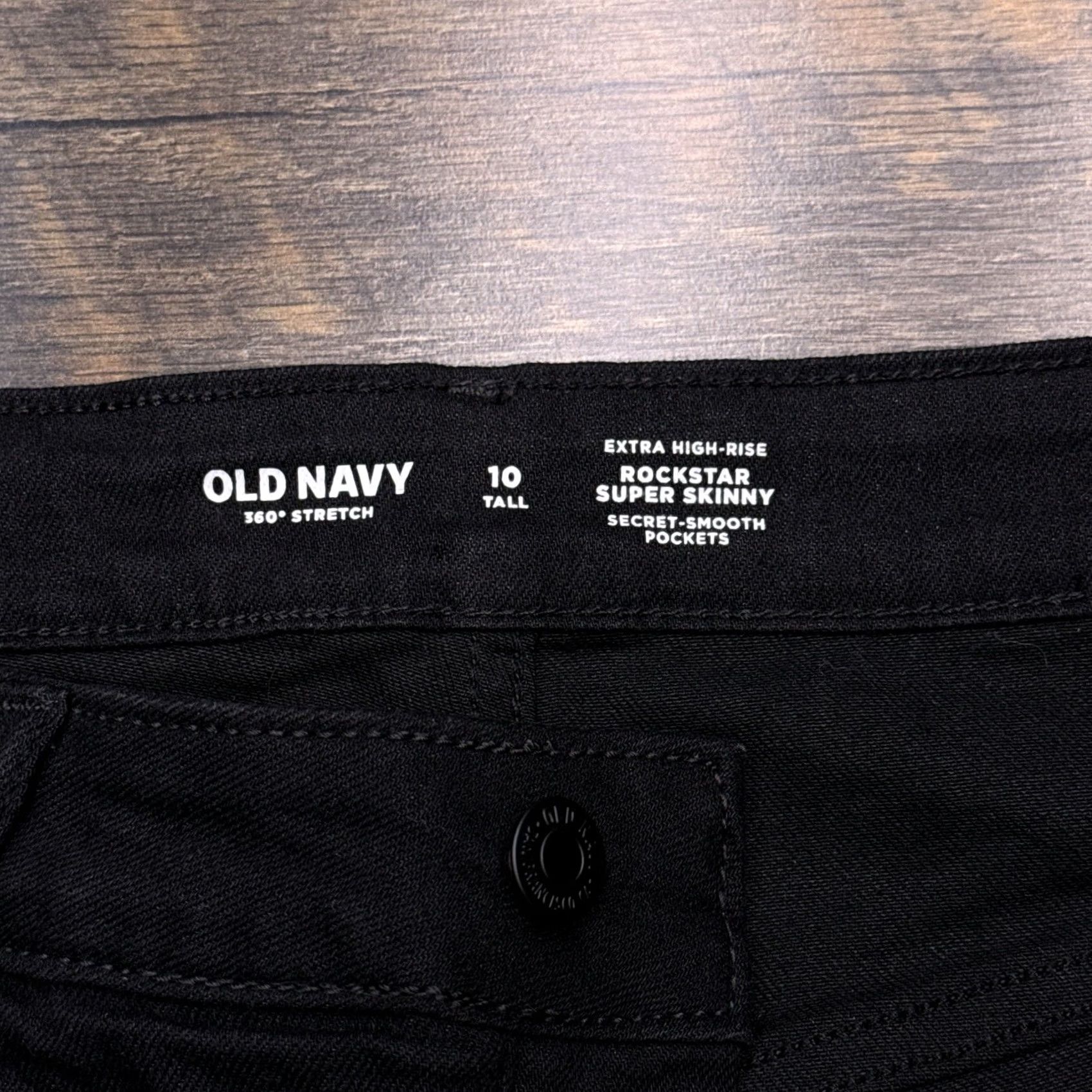 Old Navy Old Navy Jeans Skinny 10 Tall High Rise Stretch Black Denim 5-Pocket City Womens Mens? Size 32" / US 10 / IT 46 - 4 Thumbnail