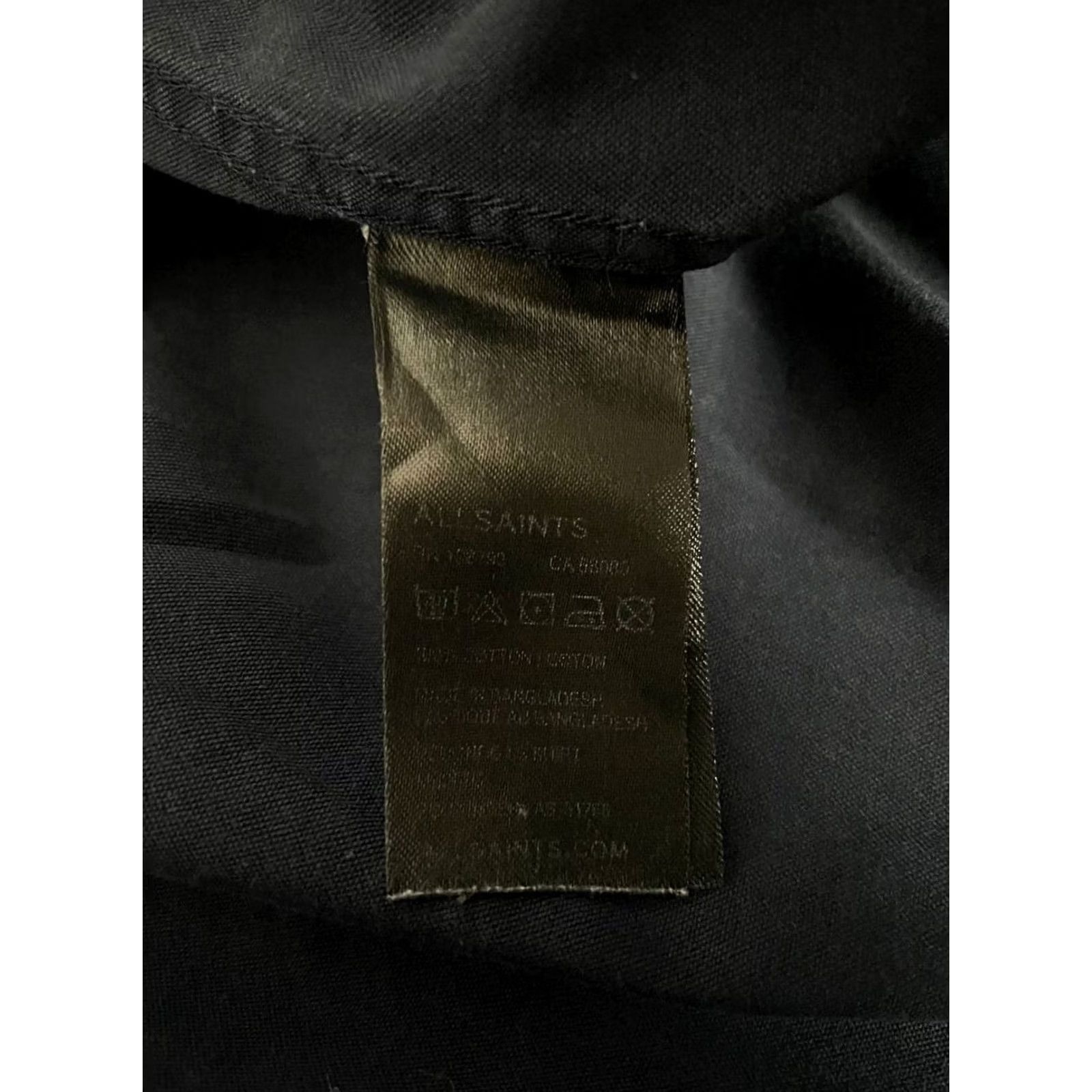 Allsaints AllSaints Mens Slim-Fit Button-Up Navy Long Sleeve Shirt M Size US M / EU 48-50 / 2 - 3 Thumbnail
