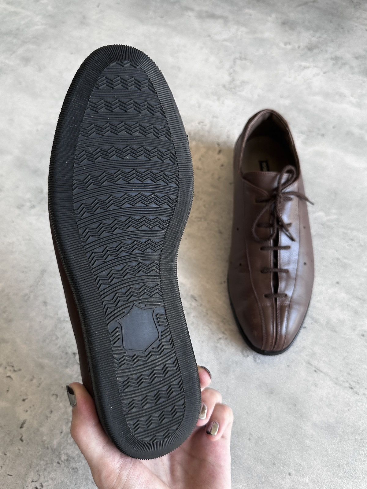 Issey Miyake 1990s PLEGADA LEATHER SHOES Size US 8 / EU 41 - 9 Thumbnail