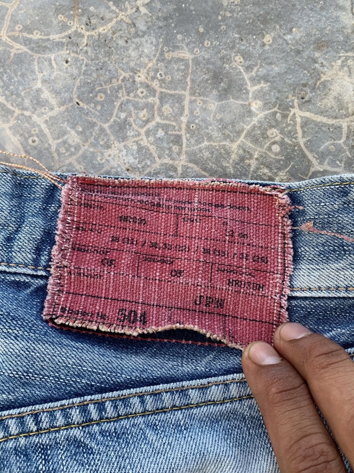 Edwin vintage edwin 504 blue jeans faded japan Size US 33 - 12 Thumbnail