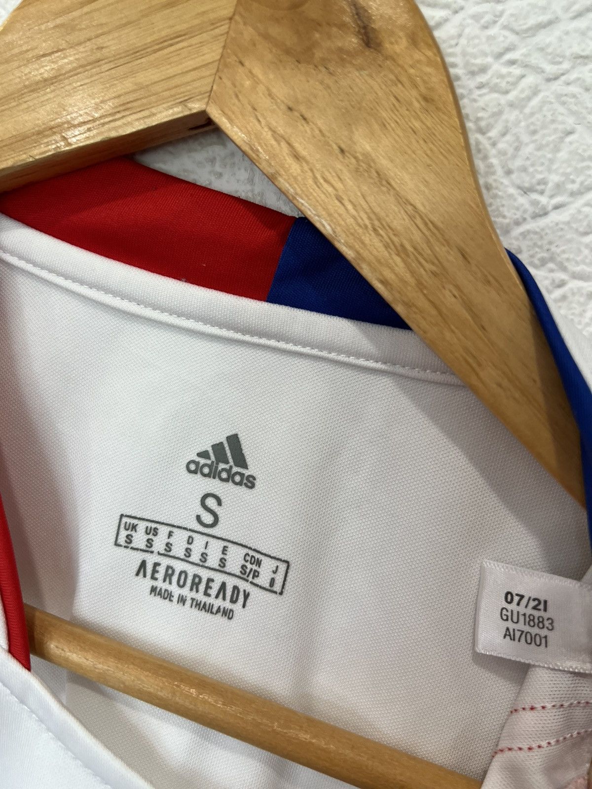 Adidas Adidas Lyon 2021/2022 Home Kit Soccer Jersey Size US S / EU 44-46 / 1 - 4 Thumbnail