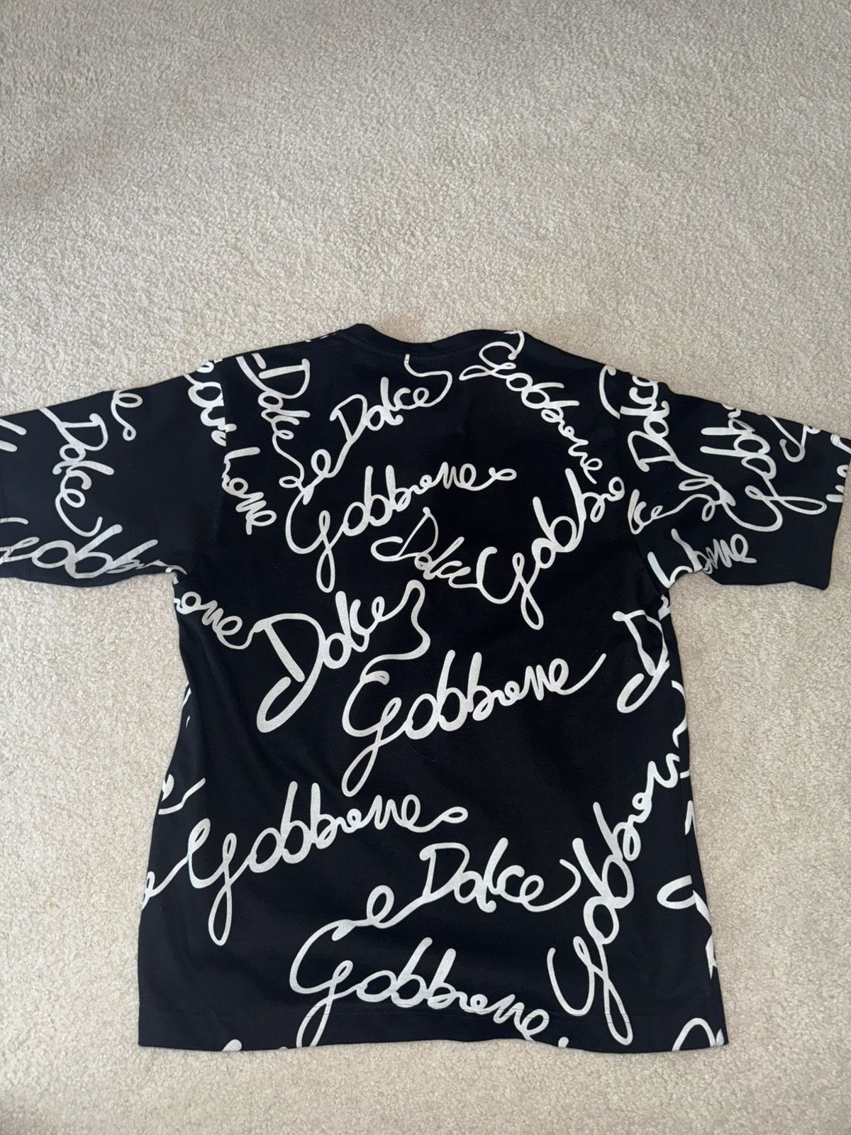 Dolce & Gabbana D&G JERSEY T-SHIRT WITH EMBOSSED MONOGRAM PRINT Size US S / EU 44-46 / 1 - 2 Thumbnail