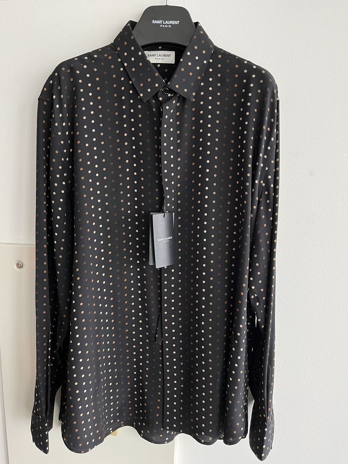 Saint Laurent Paris Saint Laurent Super Runway Silk Shirt Brand New Rare Size US L / EU 52-54 / 3 - 13 Thumbnail