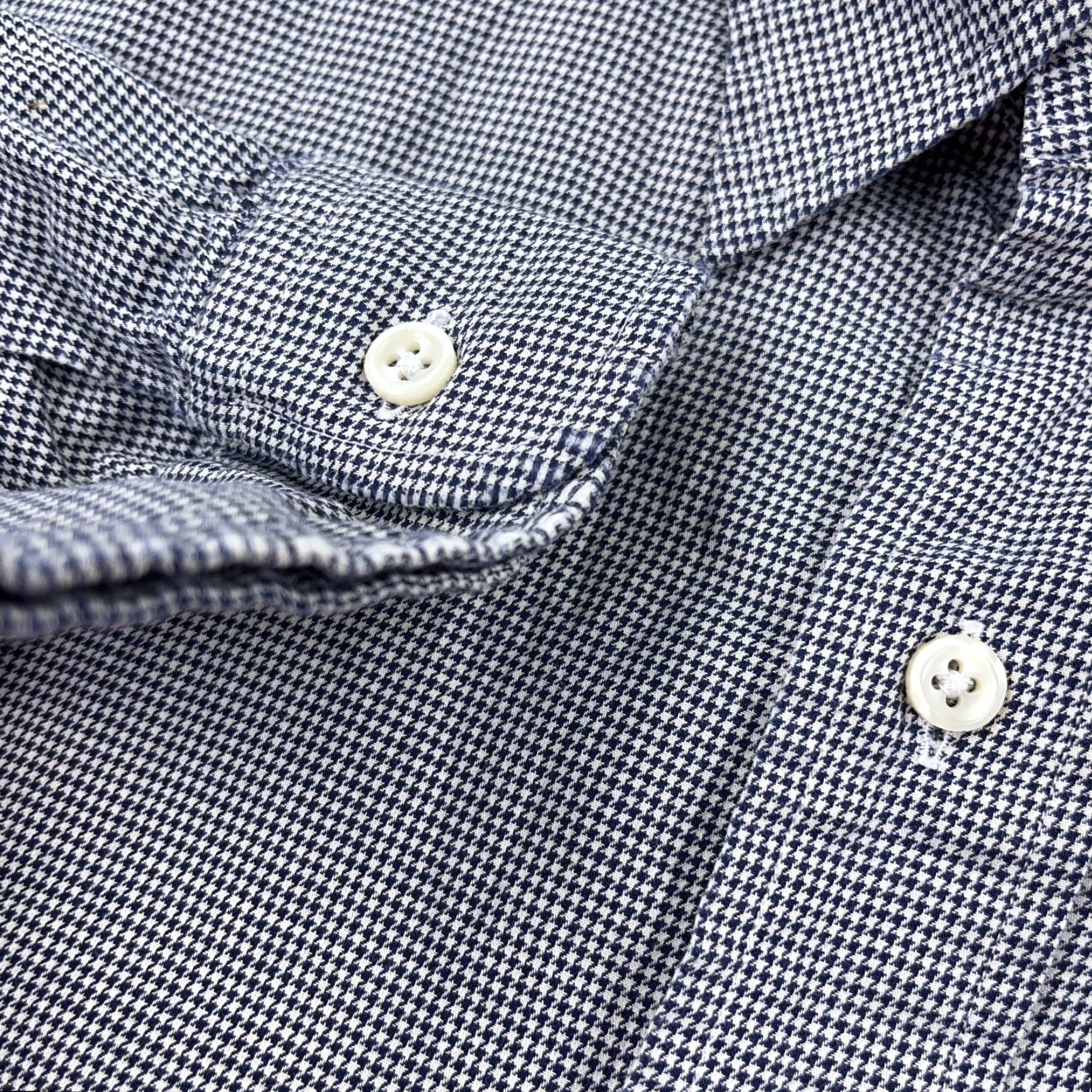 Polo Ralph Lauren VINTAGE Polo Ralph Lauren Shirt Men XL Black Houndstooth Plaid Button-Up Cup Lowell Sport Size US XL / EU 56 / 4 - 5 Thumbnail