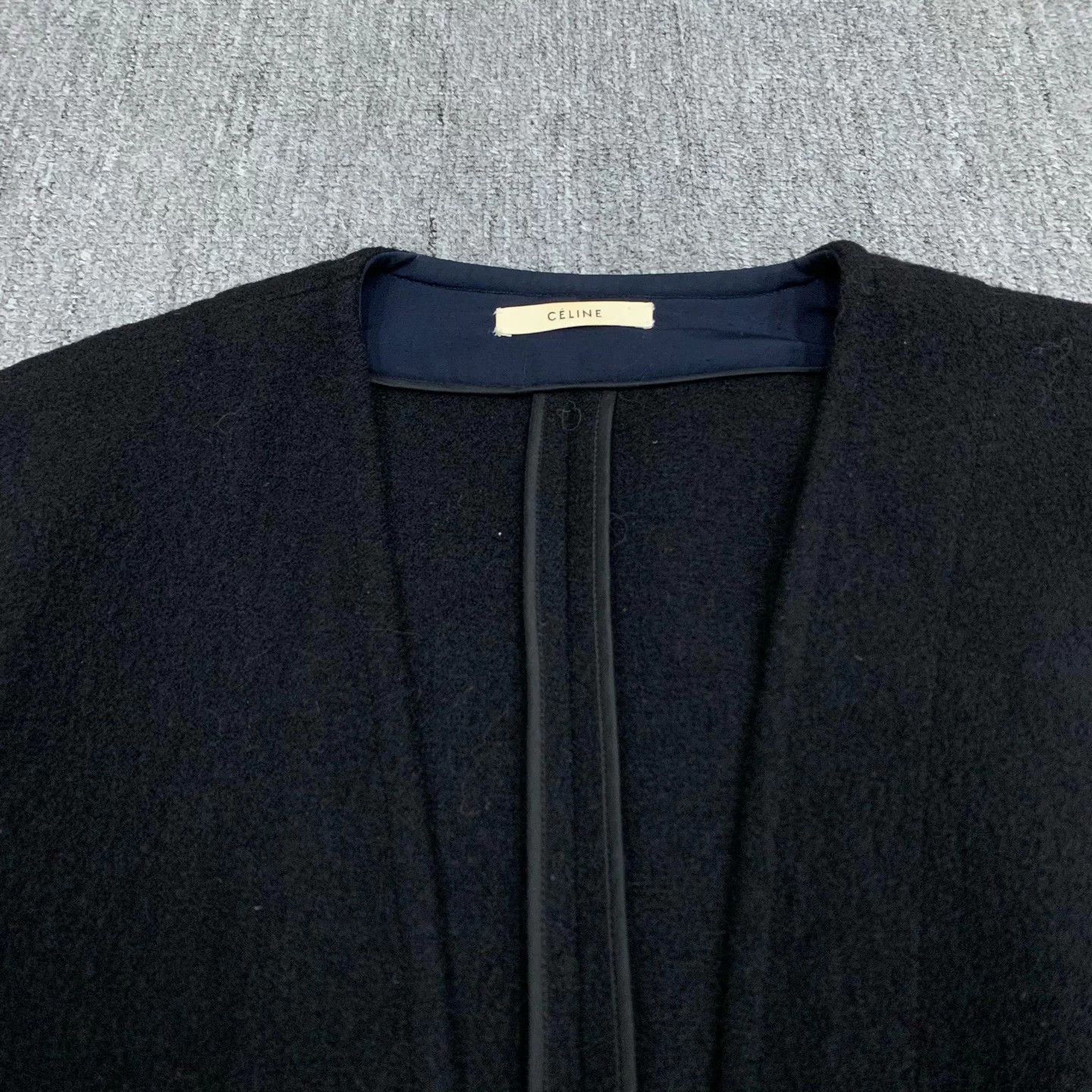 Celine Celine black wool long coat size 36 95 new Size XS / US 0-2 / IT 36-38 - 7 Thumbnail