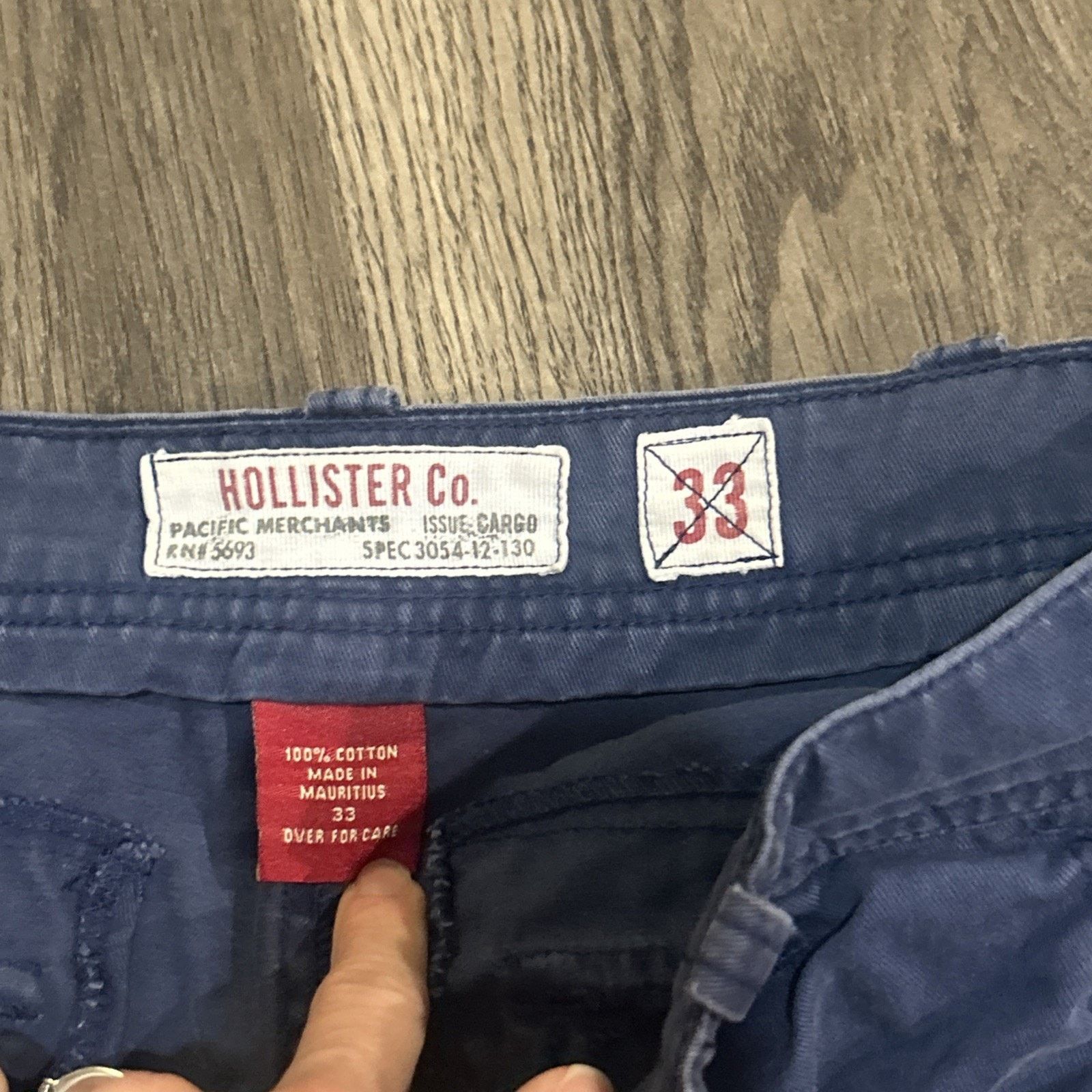 Hollister Men’s Hollister 33 Cargo Blue Pants Y2K Heavy Pants Size US 33 - 8 Thumbnail
