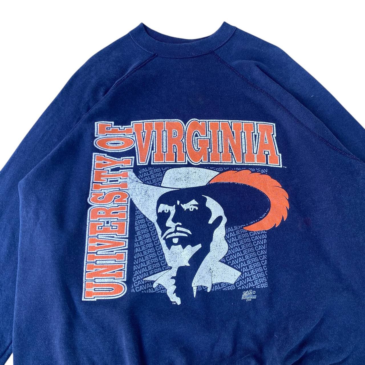 Vintage VINTAGE 80S VIRGINA UNIVERSITY CREWNECK FADED BLUE Size US XL / EU 56 / 4 - 10 Thumbnail