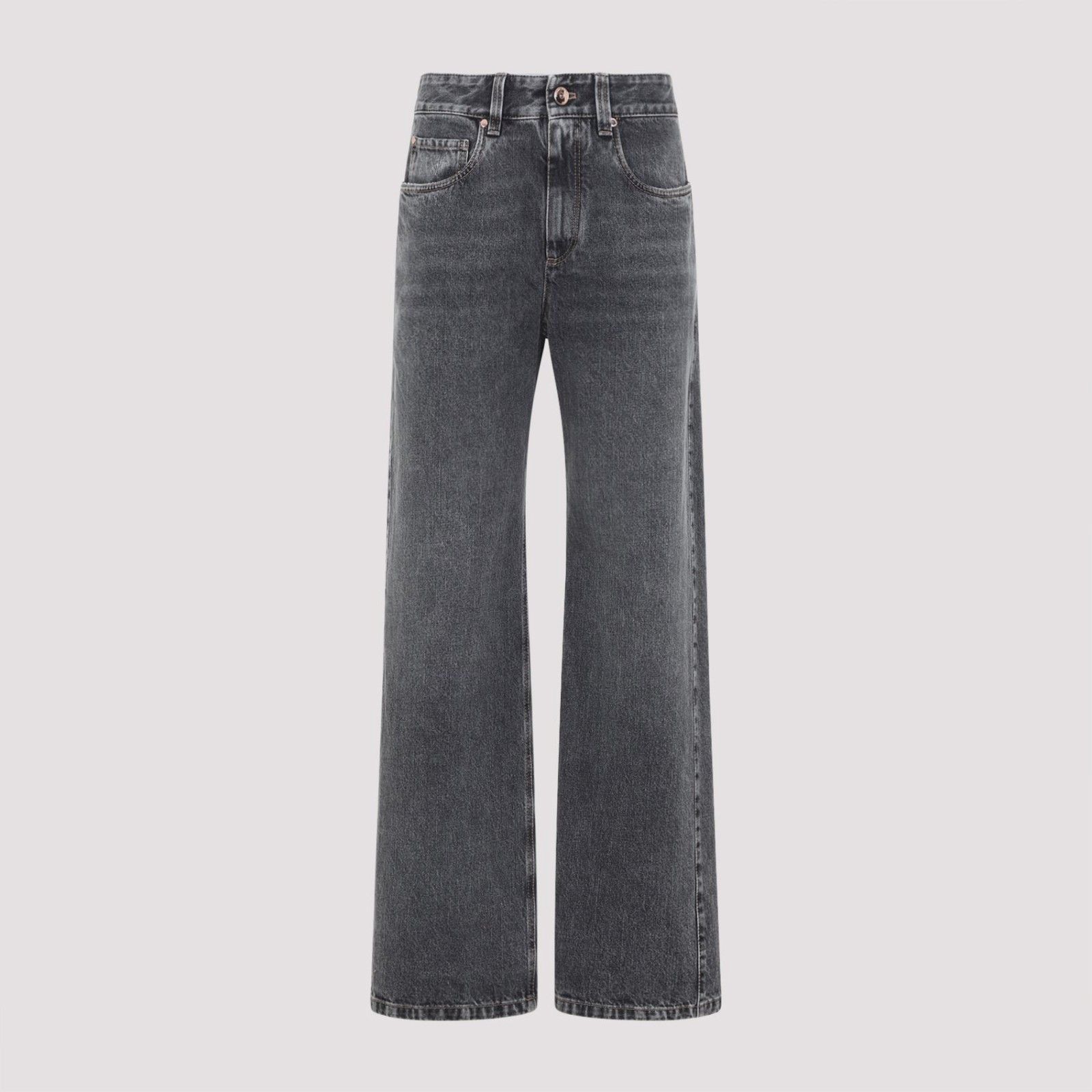 Brunello Cucinelli BRUNELLO CUCINELLI Deep Gray Denim Trousers New & Authentic Size 28" / US 6 / IT 42 - 1 Thumbnail
