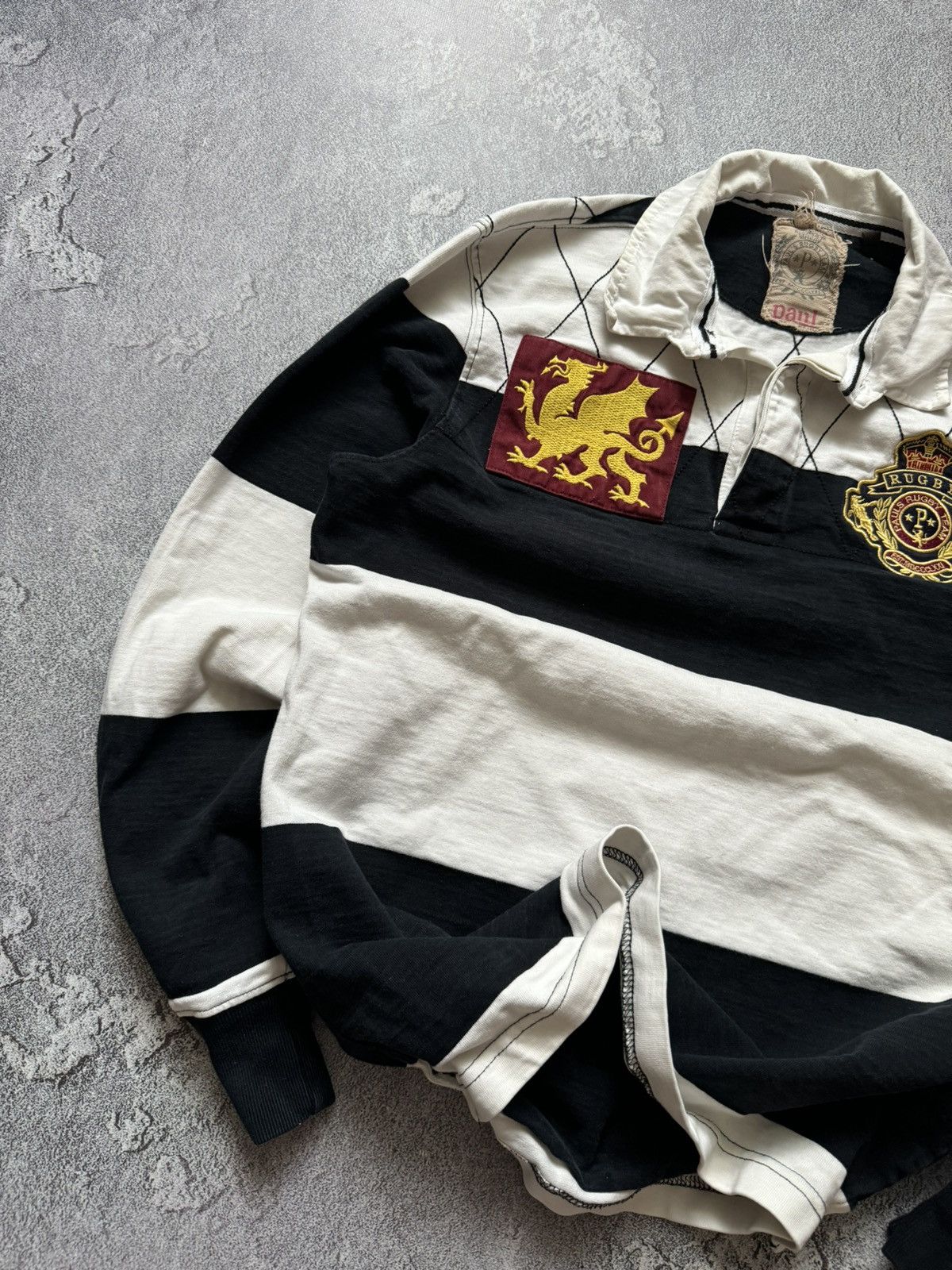 Designer × Vintage Paul kehl M striped big logo rugby 🏉 jersey sweatshirt 00s Size US M / EU 48-50 / 2 - 2 Thumbnail