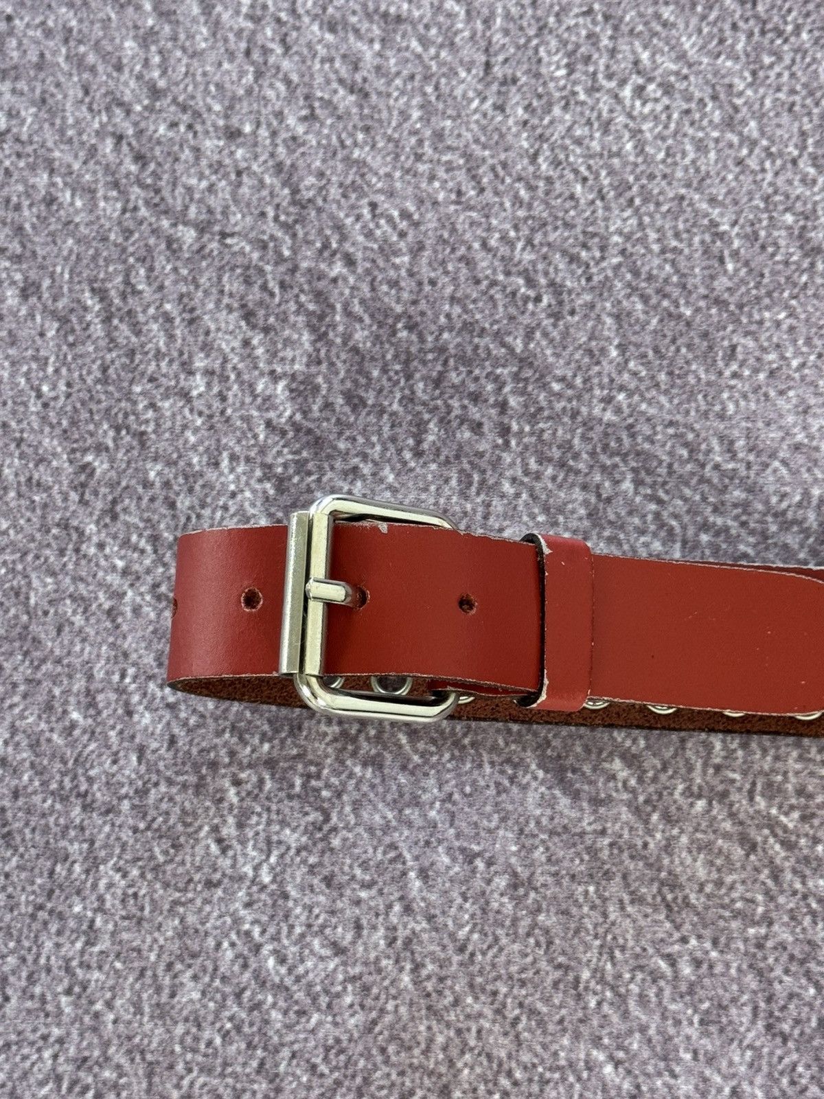 Japanese Brand Vintage Real Leather Grunge Vibe Y2K Japanese Studded Belt Size ONE SIZE - 4 Thumbnail