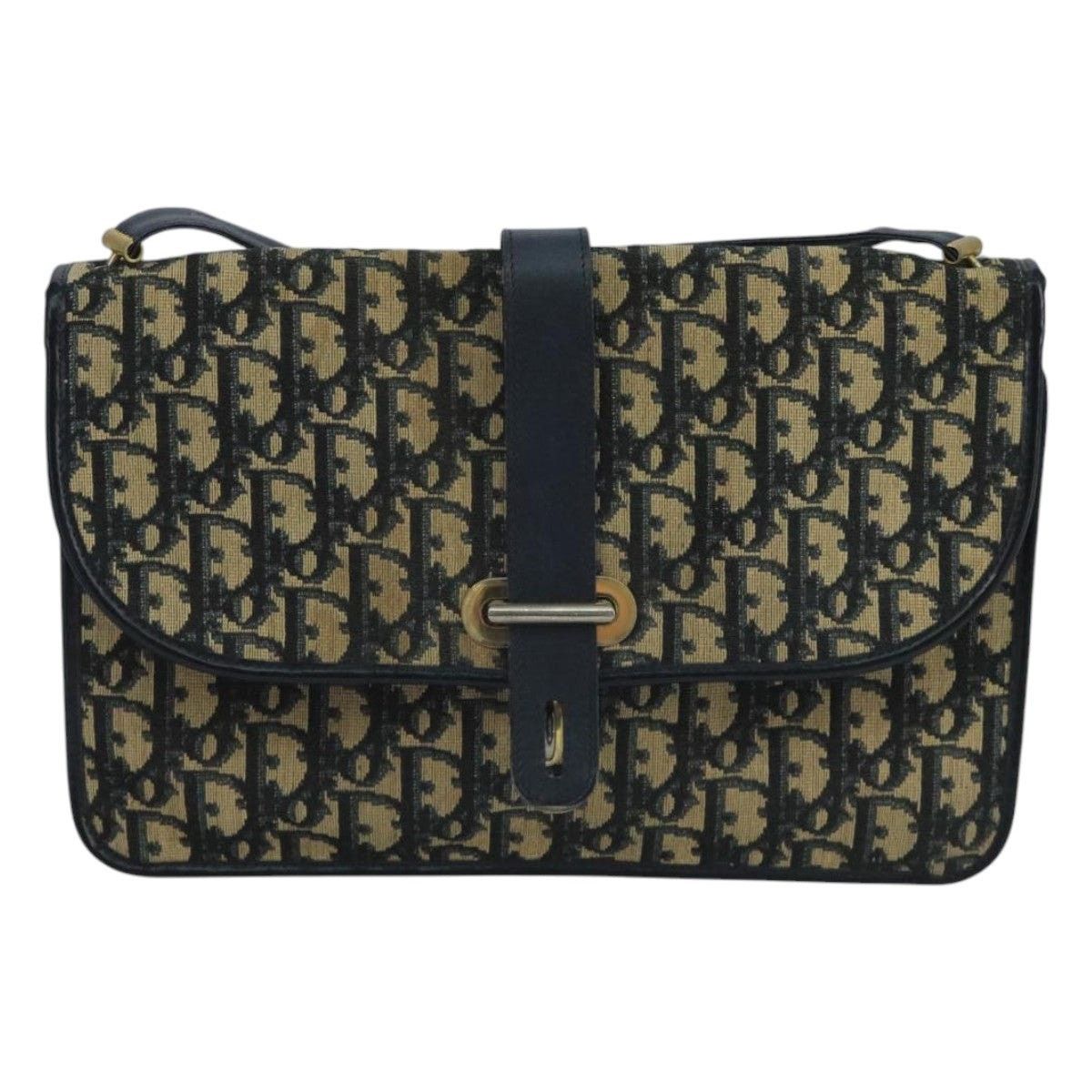 Dior DIOR Trotter Canvas Shoulder Bag Navy Gold Size ONE SIZE - 2 Thumbnail