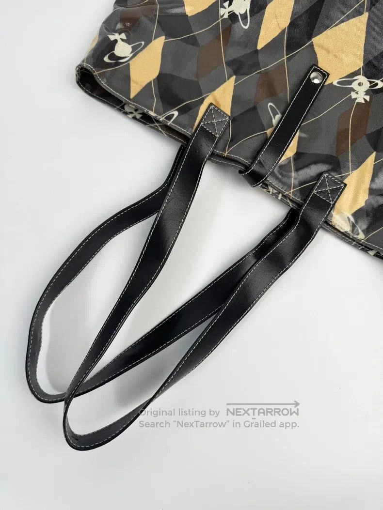 Vivienne Westwood Vivienne Westwood size os Diamond Plaid Pattern Tote Bag Si Size ONE SIZE - 5 Thumbnail
