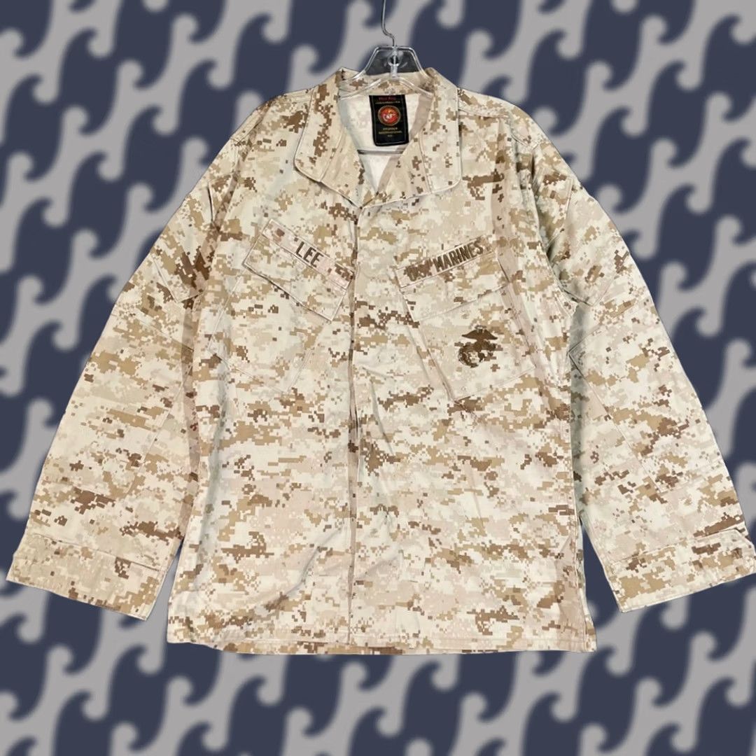 Vintage USMC Desert MARPAT Combat Utility Blouse Men M Regular Propper US Marines Jacket Brown Size US M / EU 48-50 / 2 - 1 Thumbnail