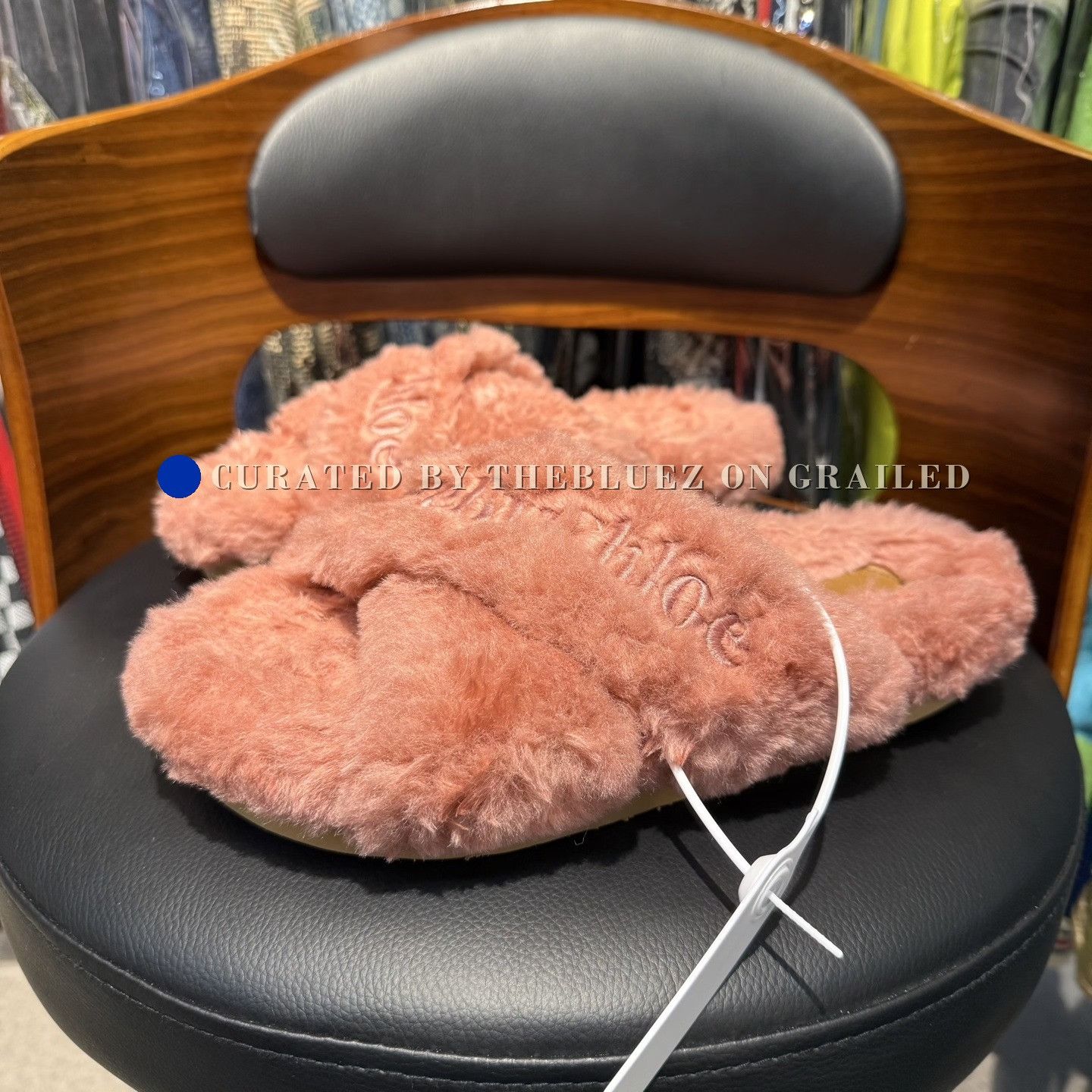 See by Chloe See By Chloe Pink Teddy Cross-Strap Slides Size US 8 / IT 38 - 1 Thumbnail
