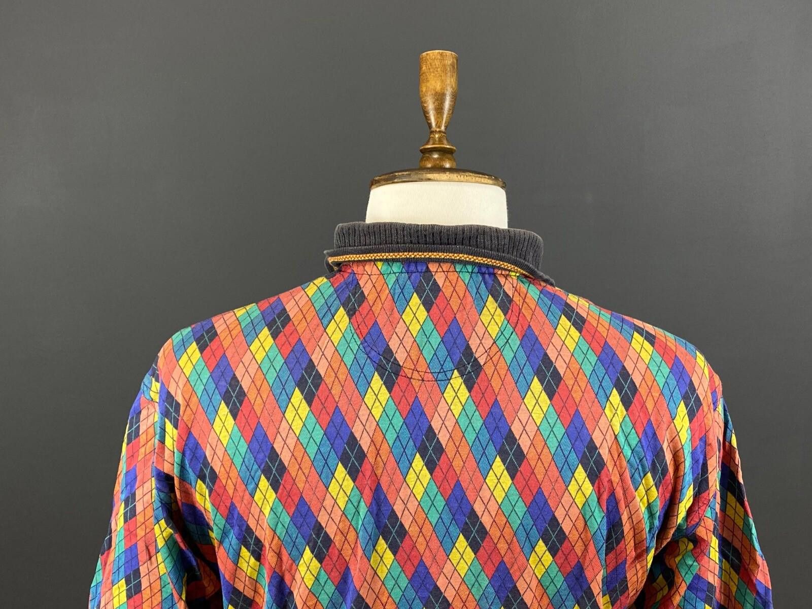 Carlo Colucci Carlo Colucci Vintage Multoclour Argyle Polo Shirt Size S Size US S / EU 44-46 / 1 - 8 Thumbnail