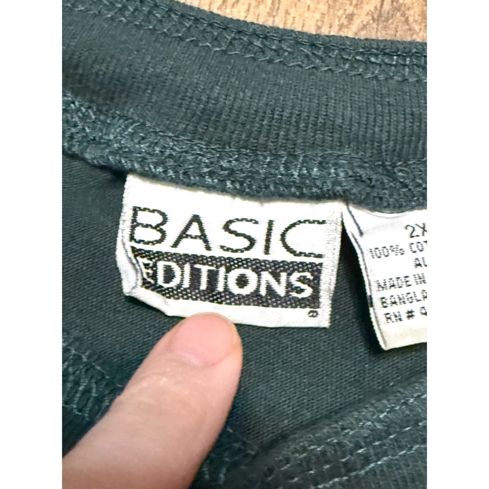 Basic Editions Basic Editions Shirt Men 2X Green Long Sleeve 1/4 Buttons T-Shirt Size US XXL / EU 58 / 5 - 5 Thumbnail